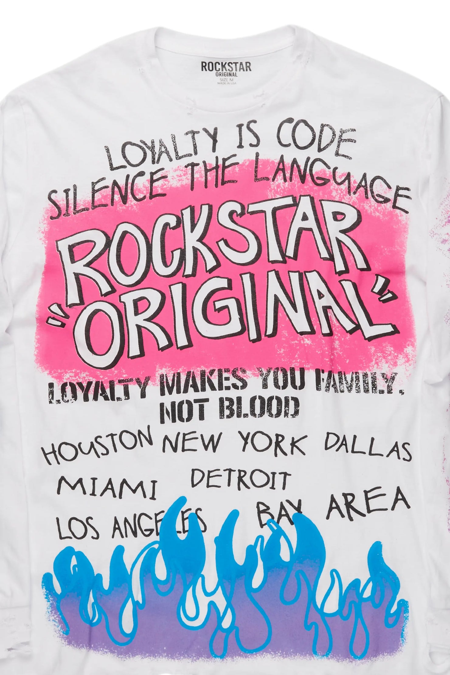 Bridgette White Long Sleeve Graphic T-Shirt