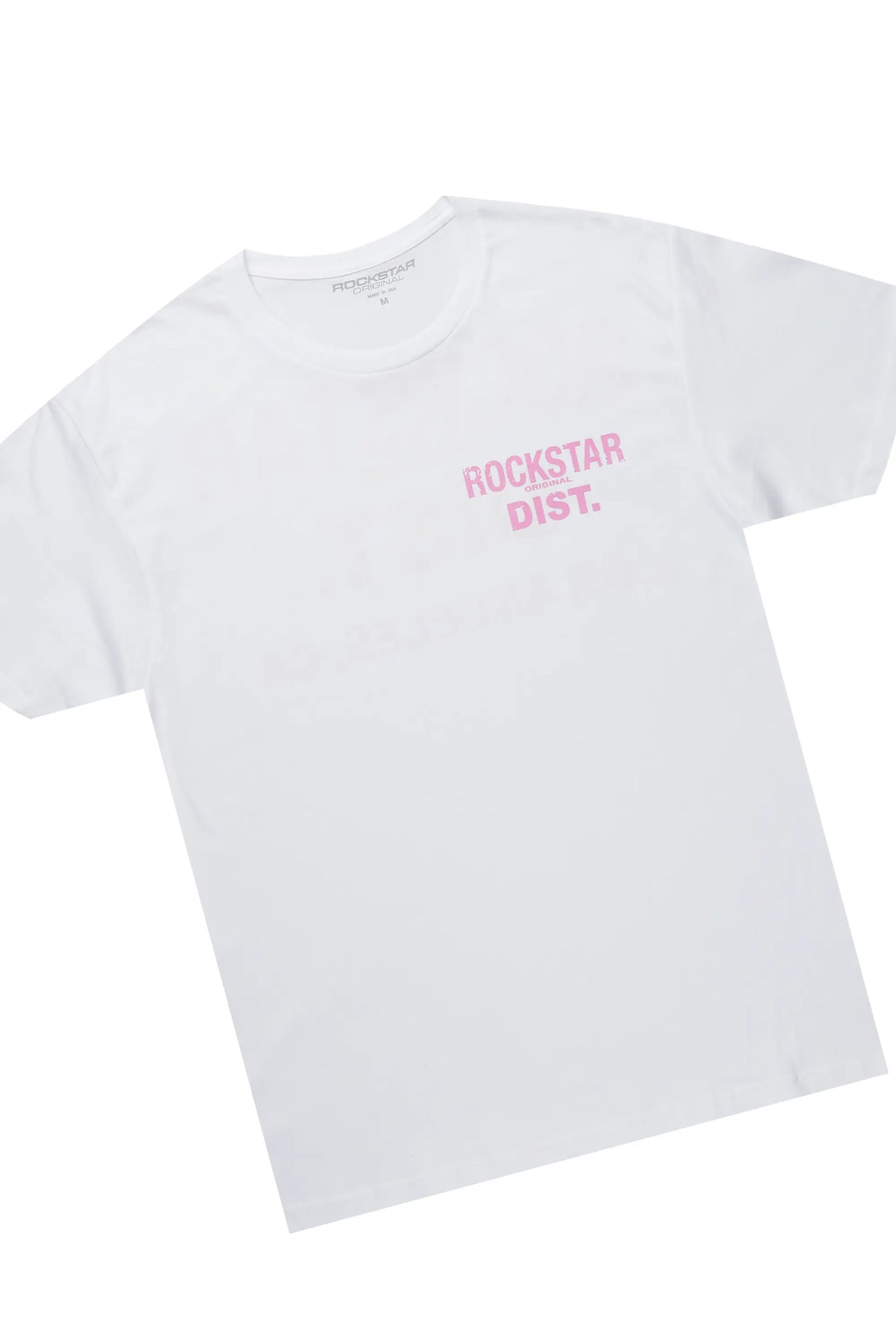 Andraila White/Pink T-Shirt Short Set