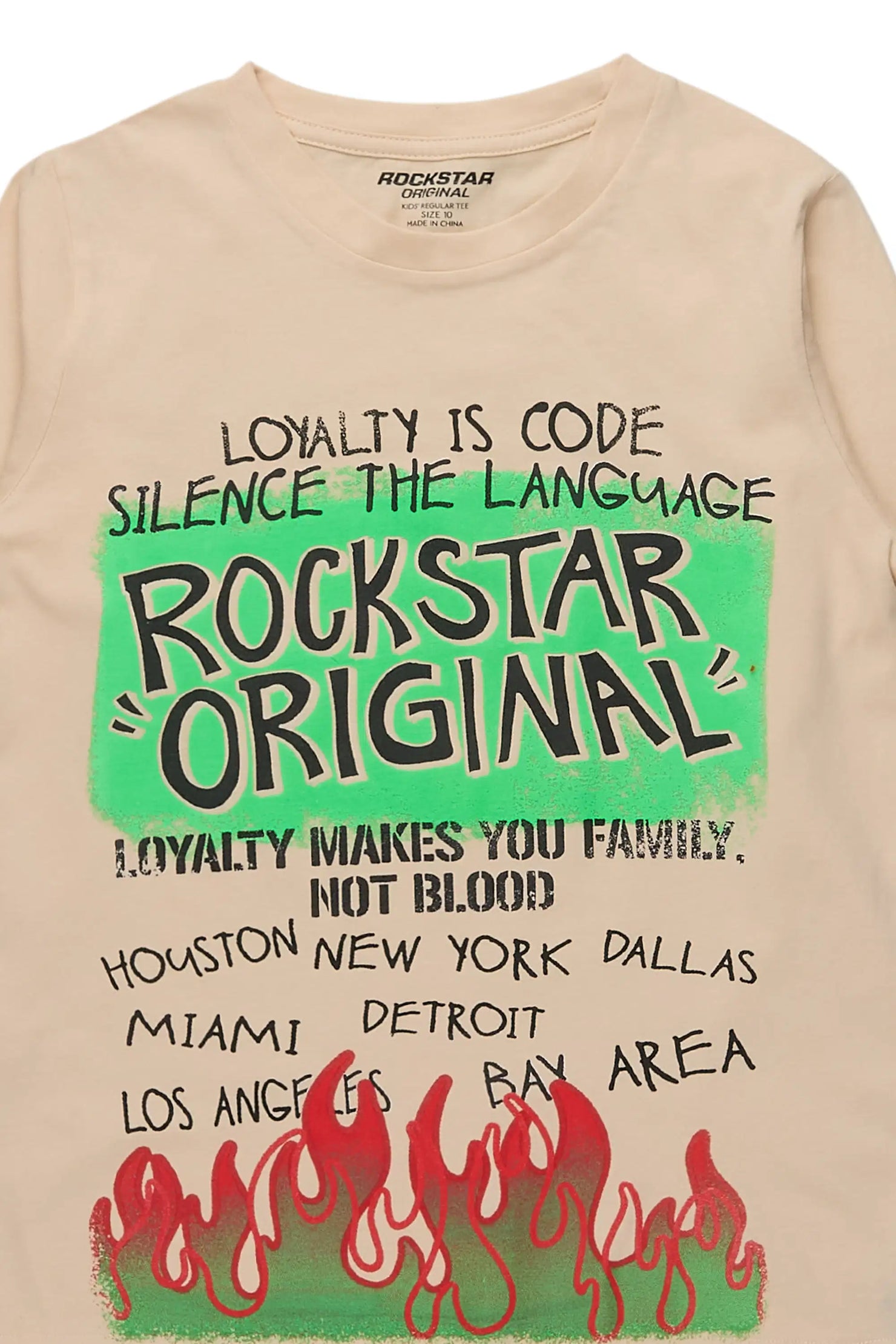 Boys Beno Sand Long Sleeve Graphic T-Shirt