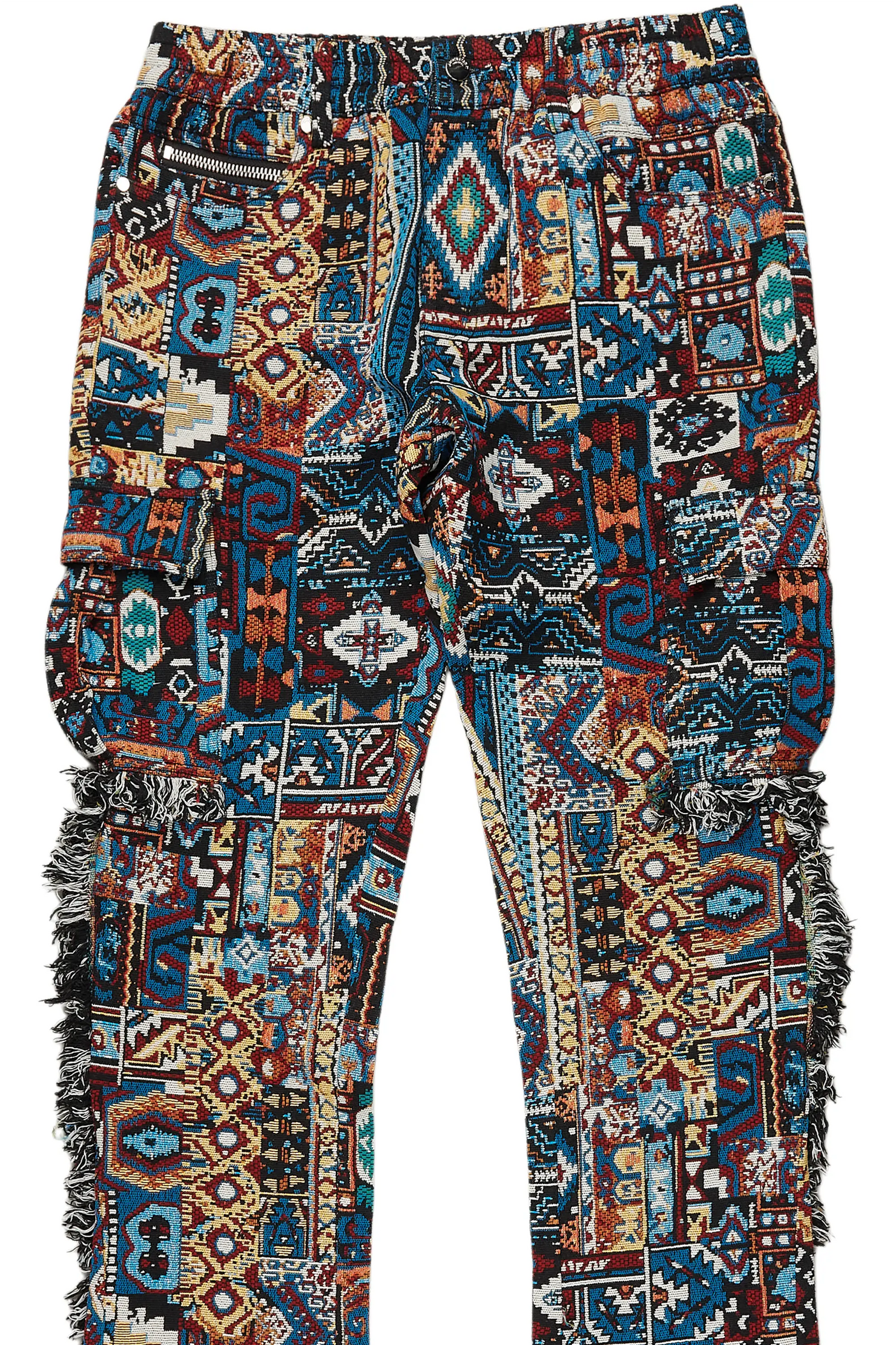 Ayami Blue Slim Tapestry Flare Jean