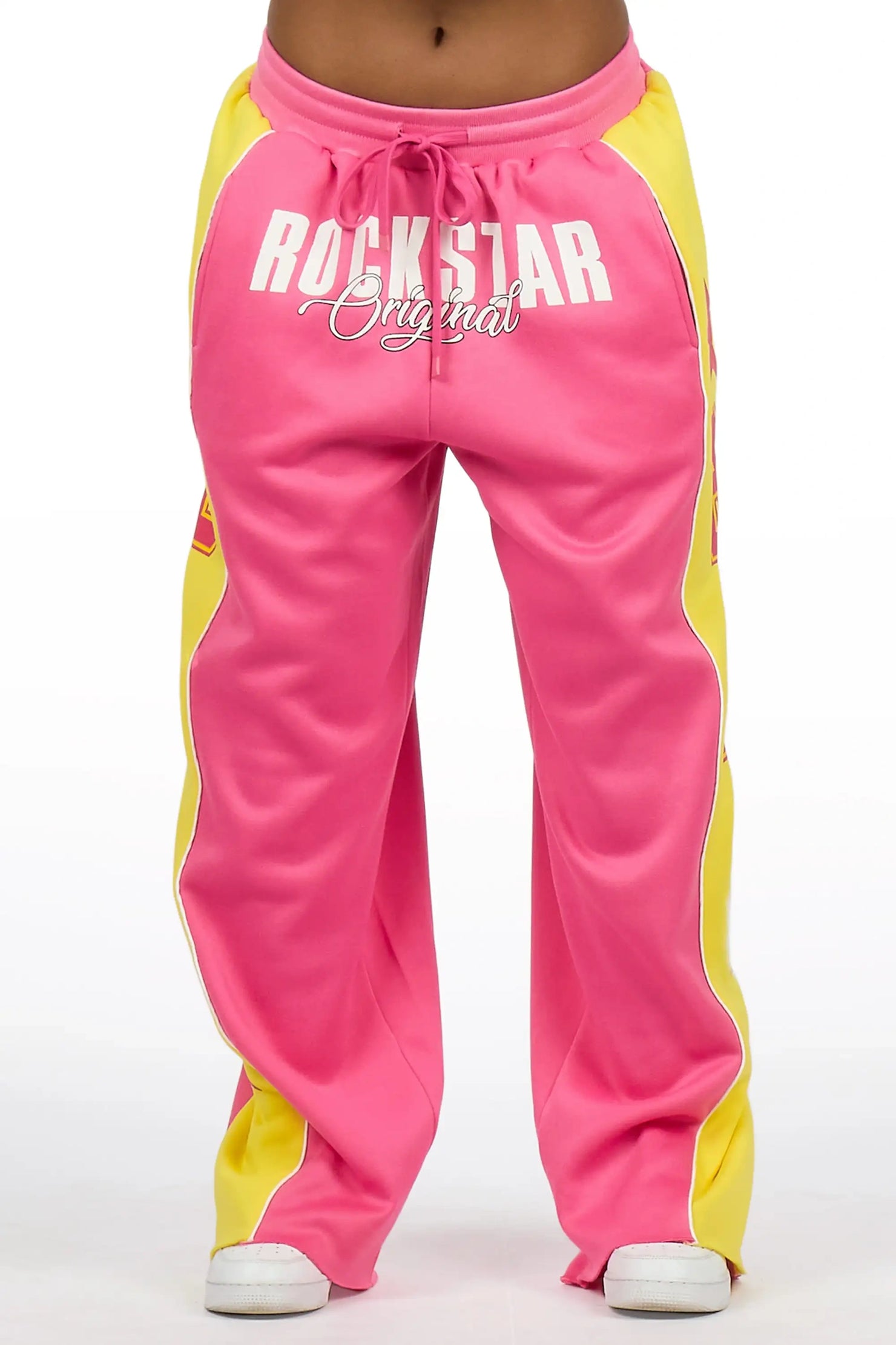 Airelle Pink/Yellow Baggy Track Pant