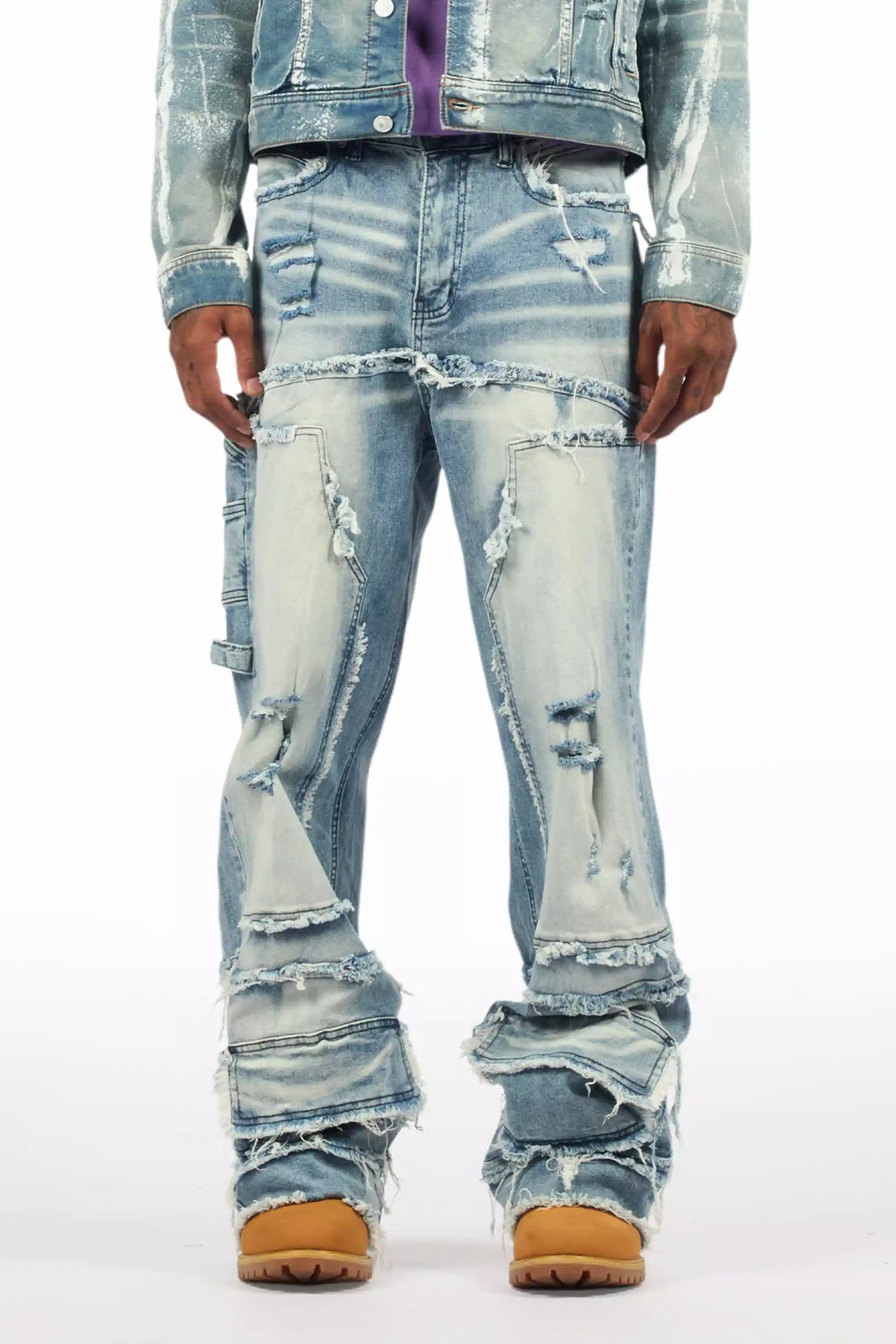 Gritty Blue Baggy Jeans