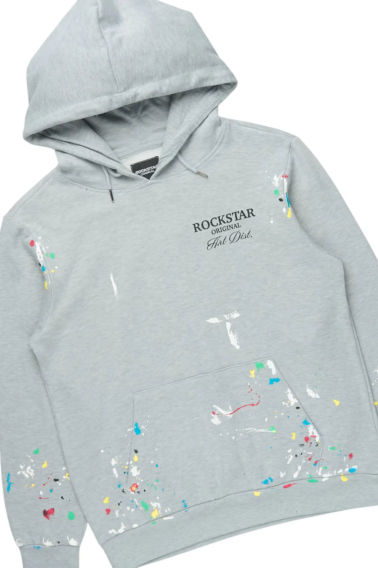 Art Dist 2.0 Heather Grey/Multi Hoodie/Stacked Flare Track Set