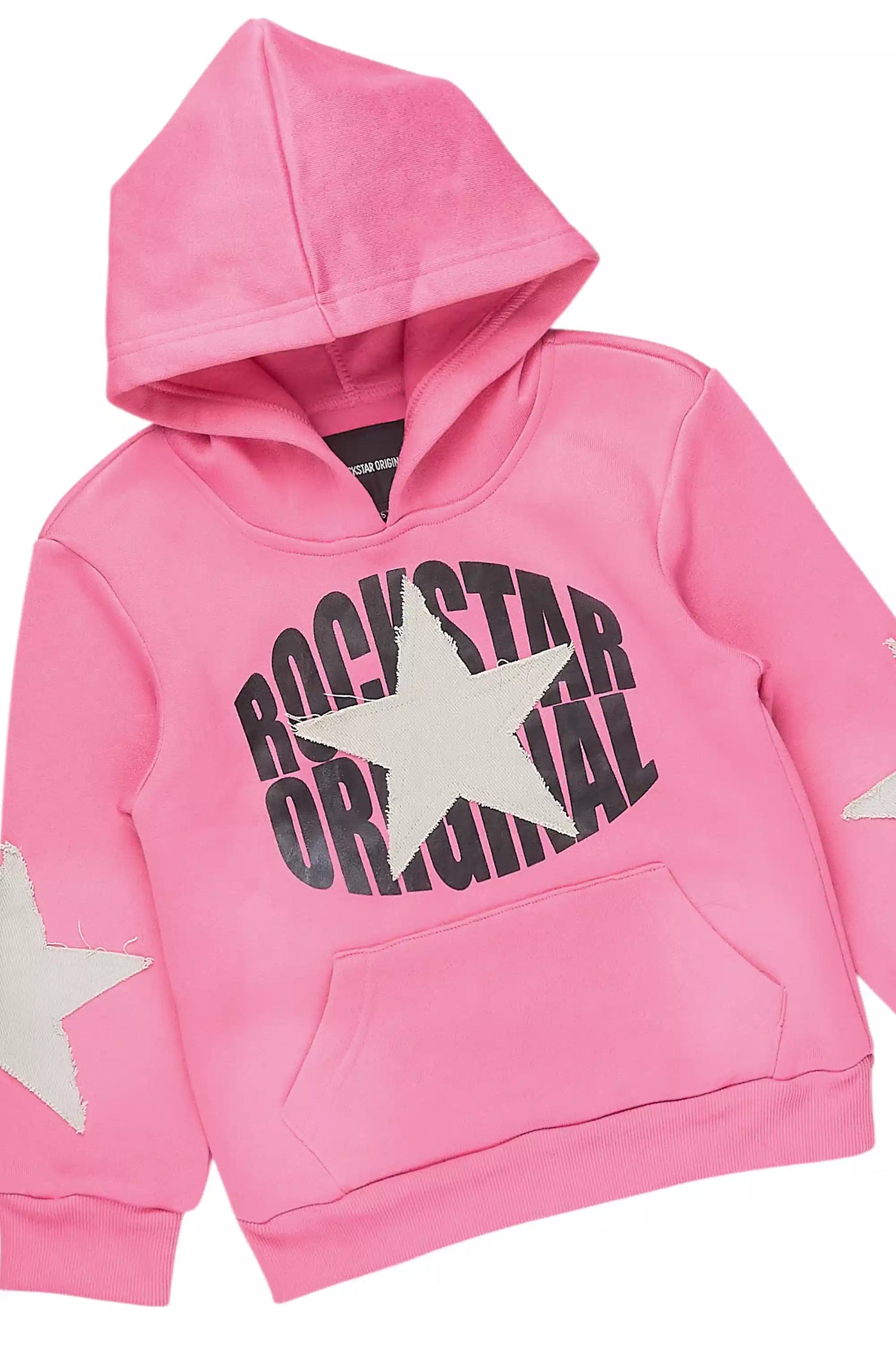Girls Khaly Pink/Grey Stacked Track Set