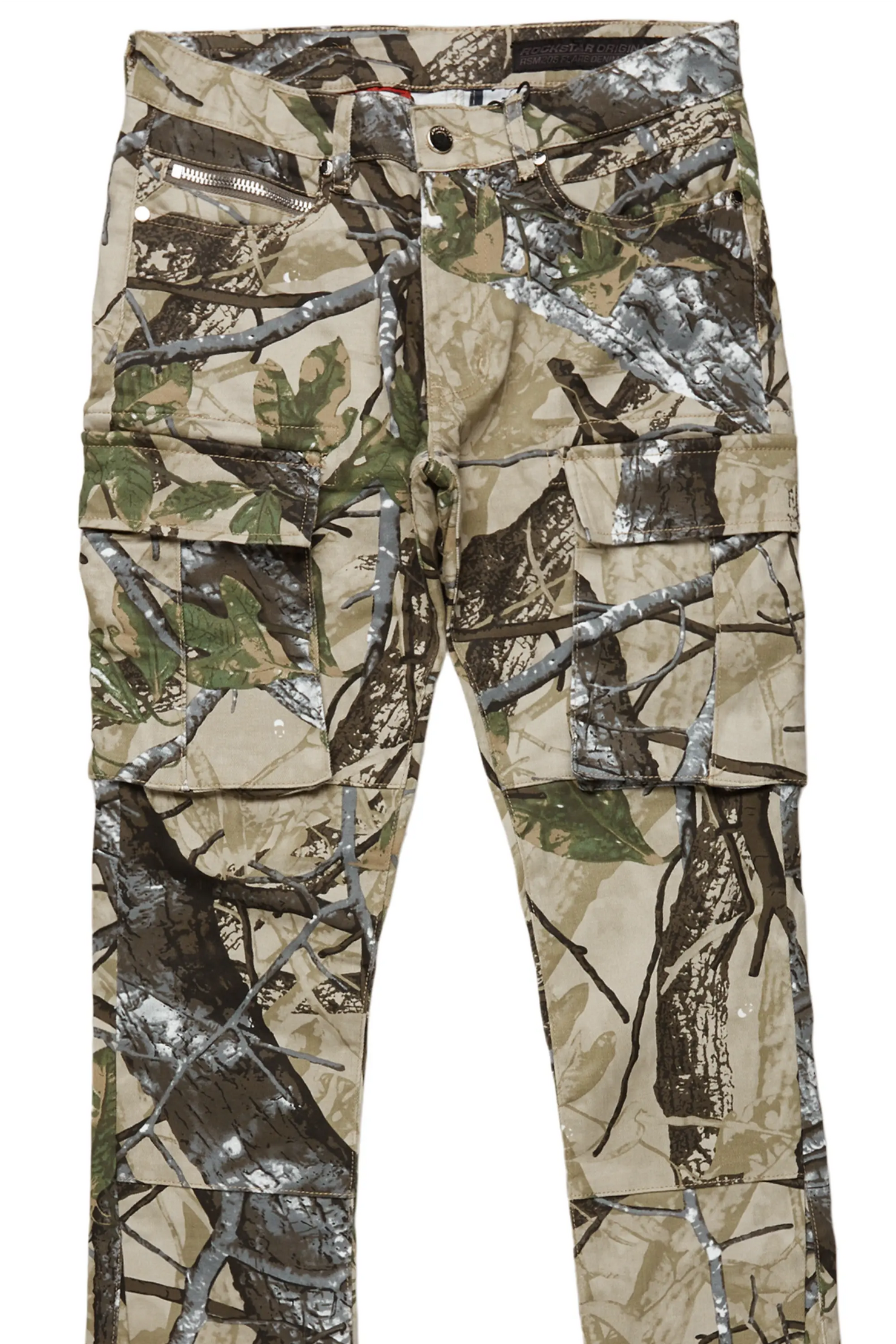 Merrik Tree Camo Stacked Flare Jean