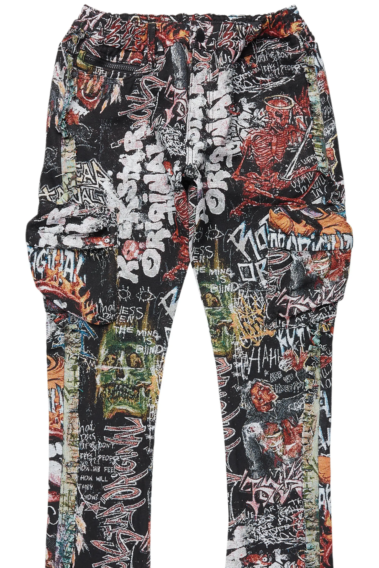 Jari Multi Stacked Tapestry Flare Jean