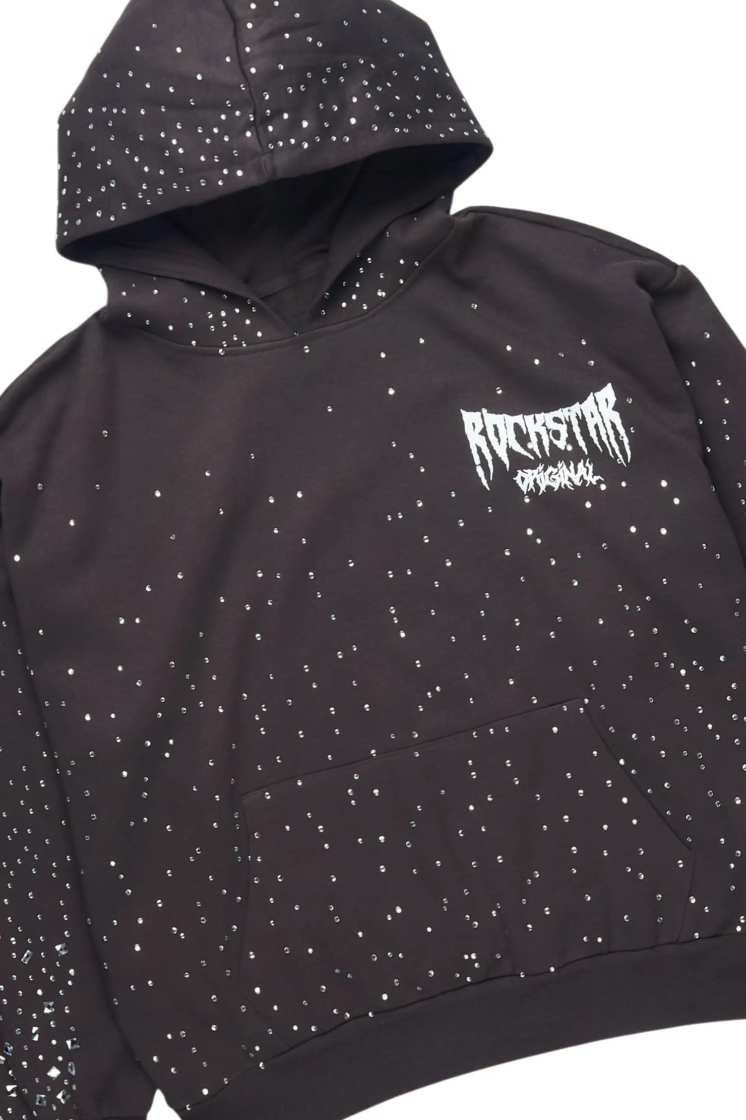 Twinkle Iron/Clear Rhinestone Hoodie Relaxed Track Set