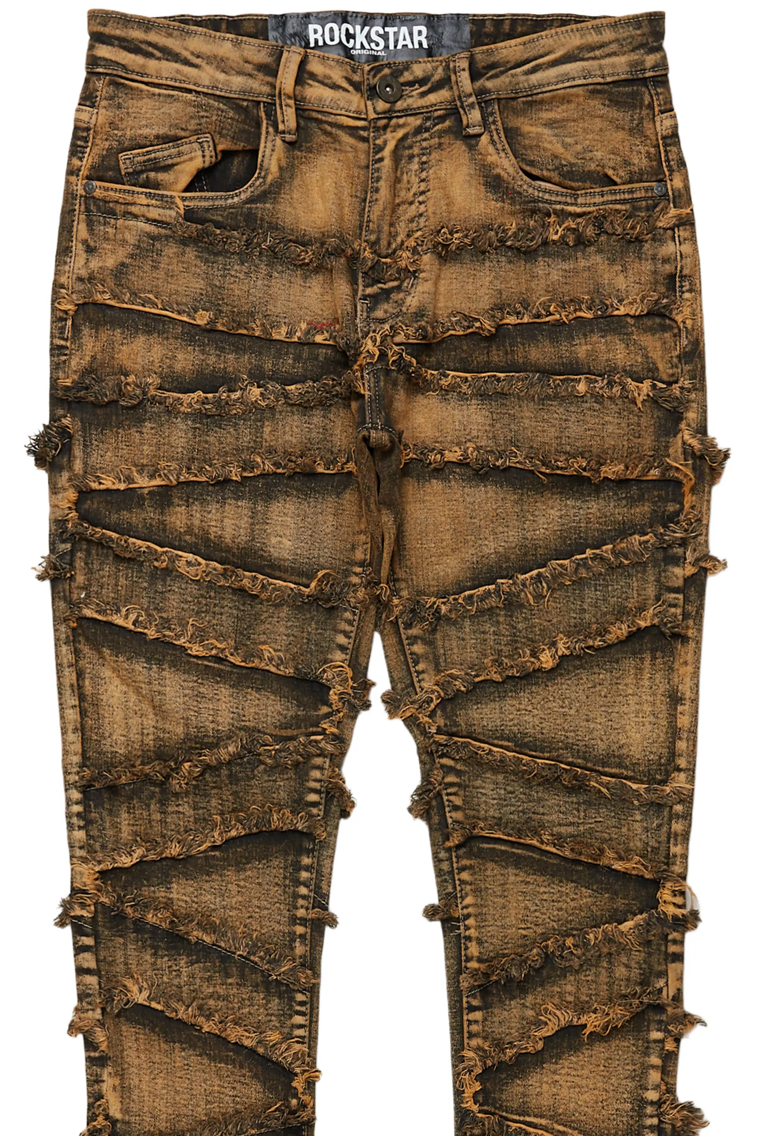 Ebrill Gold Patchwork Skinny Fit Jean