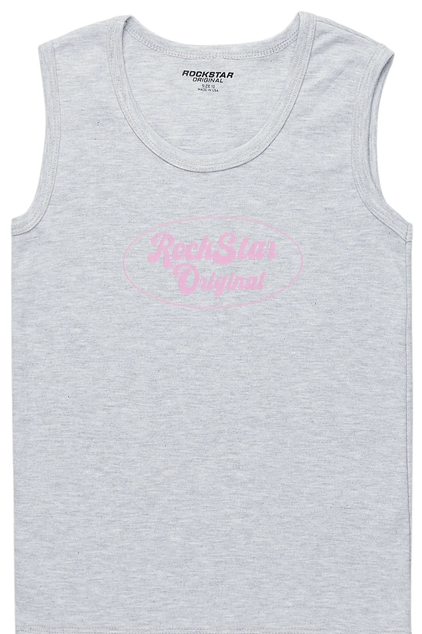 Girls Noir Heather Grey Tank Top