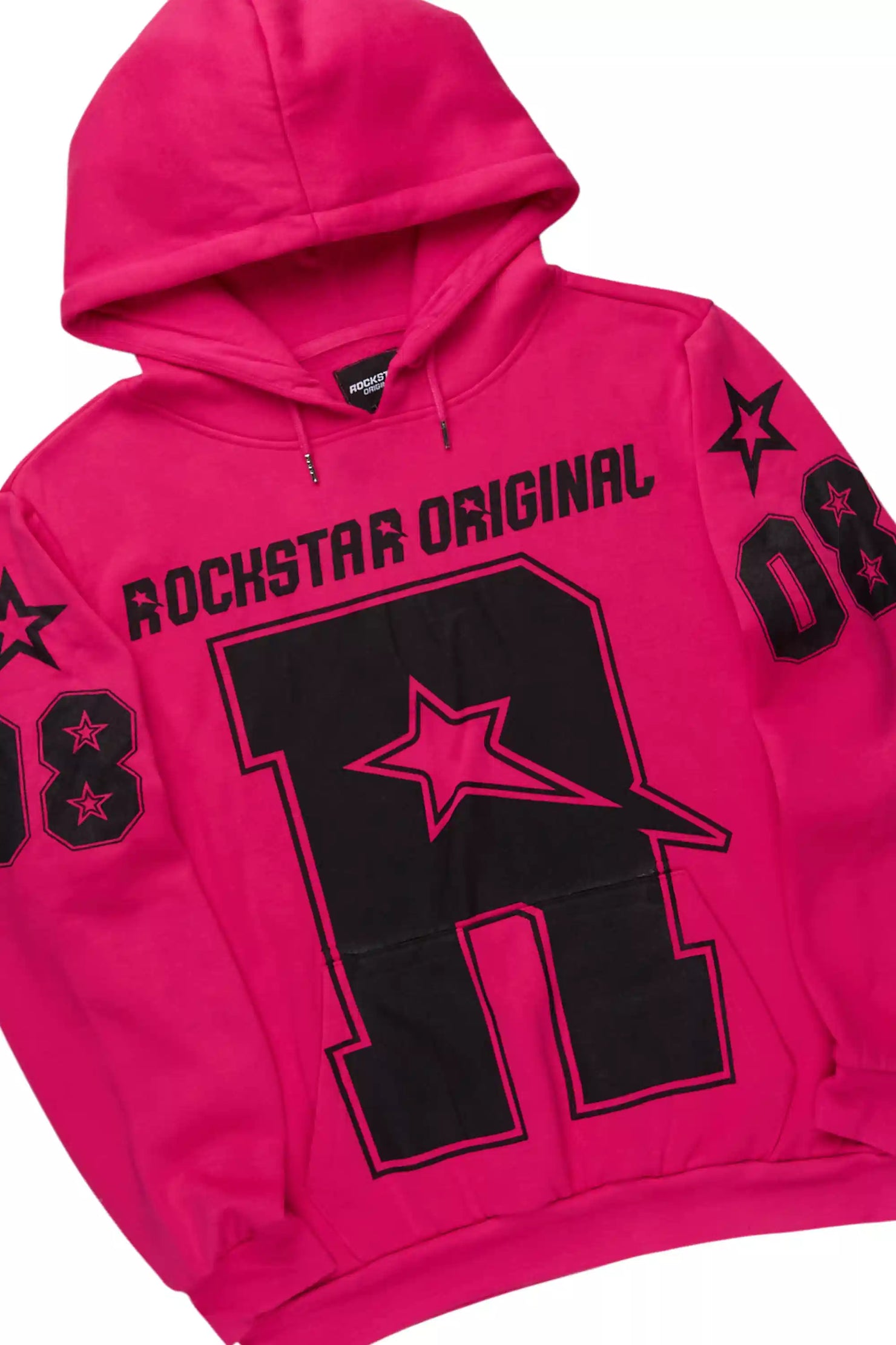 Skender Fuchsia/Black Hoodie/Stacked Flare Track Set
