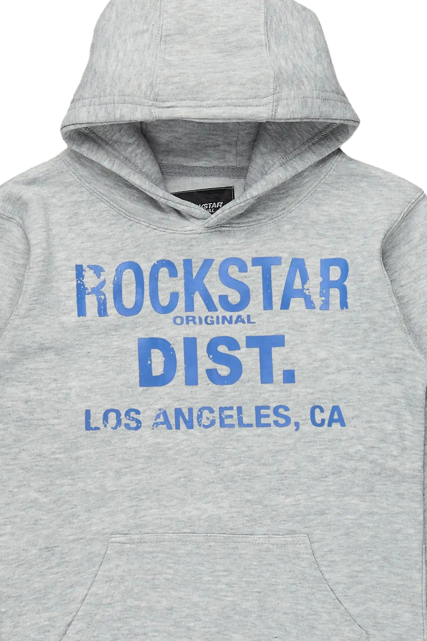 Boys Koen Grey/Royal Blue Graphic Hoodie