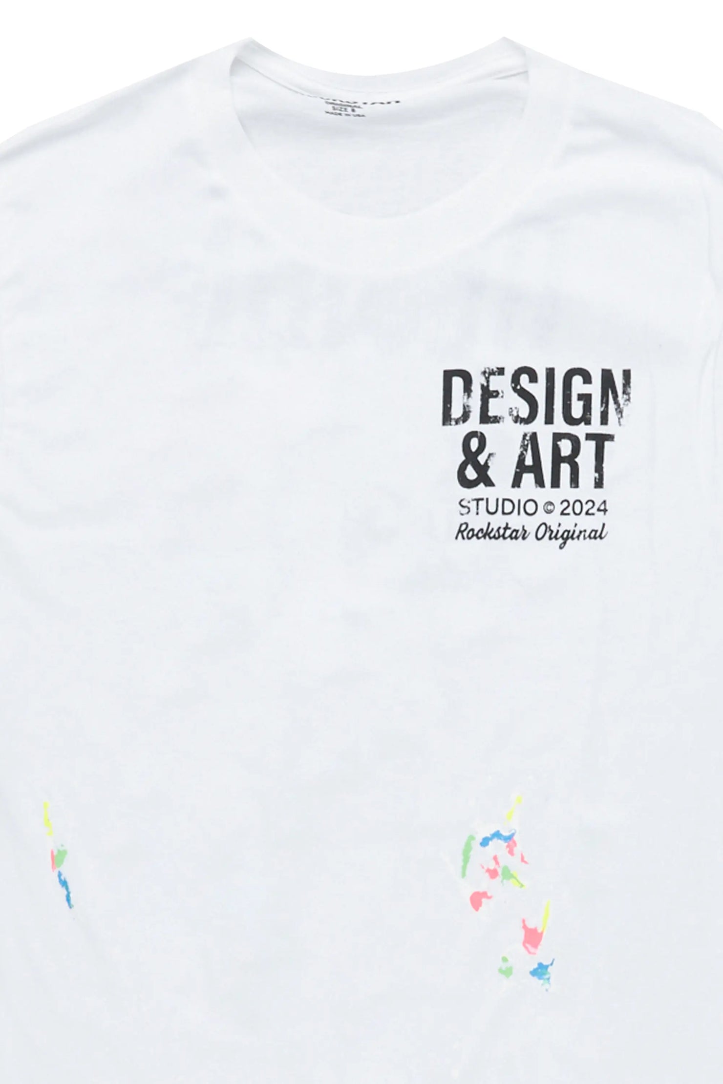 Boys Mancha White Graphic T-Shirt