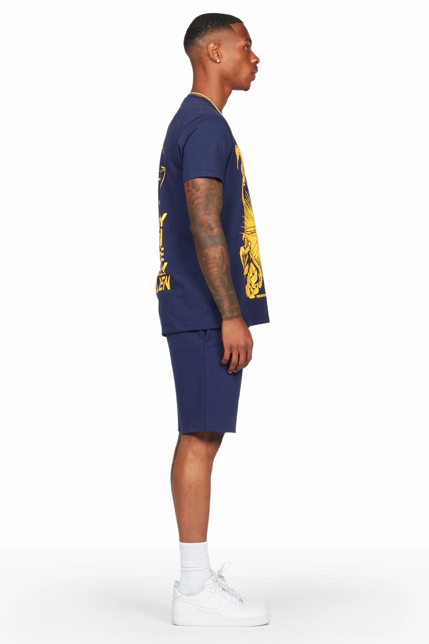 Yarden Navy T-Shirt/Short Set