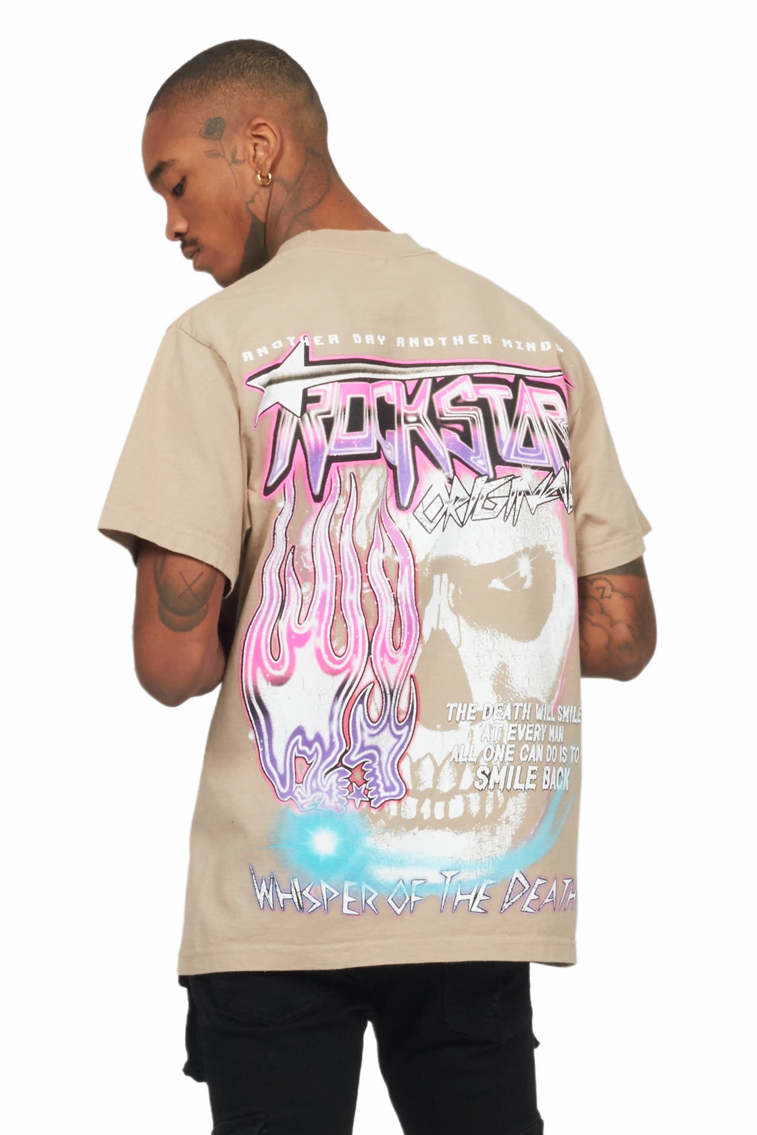 Krog Oatmeal Oversized Graphic T-Shirt