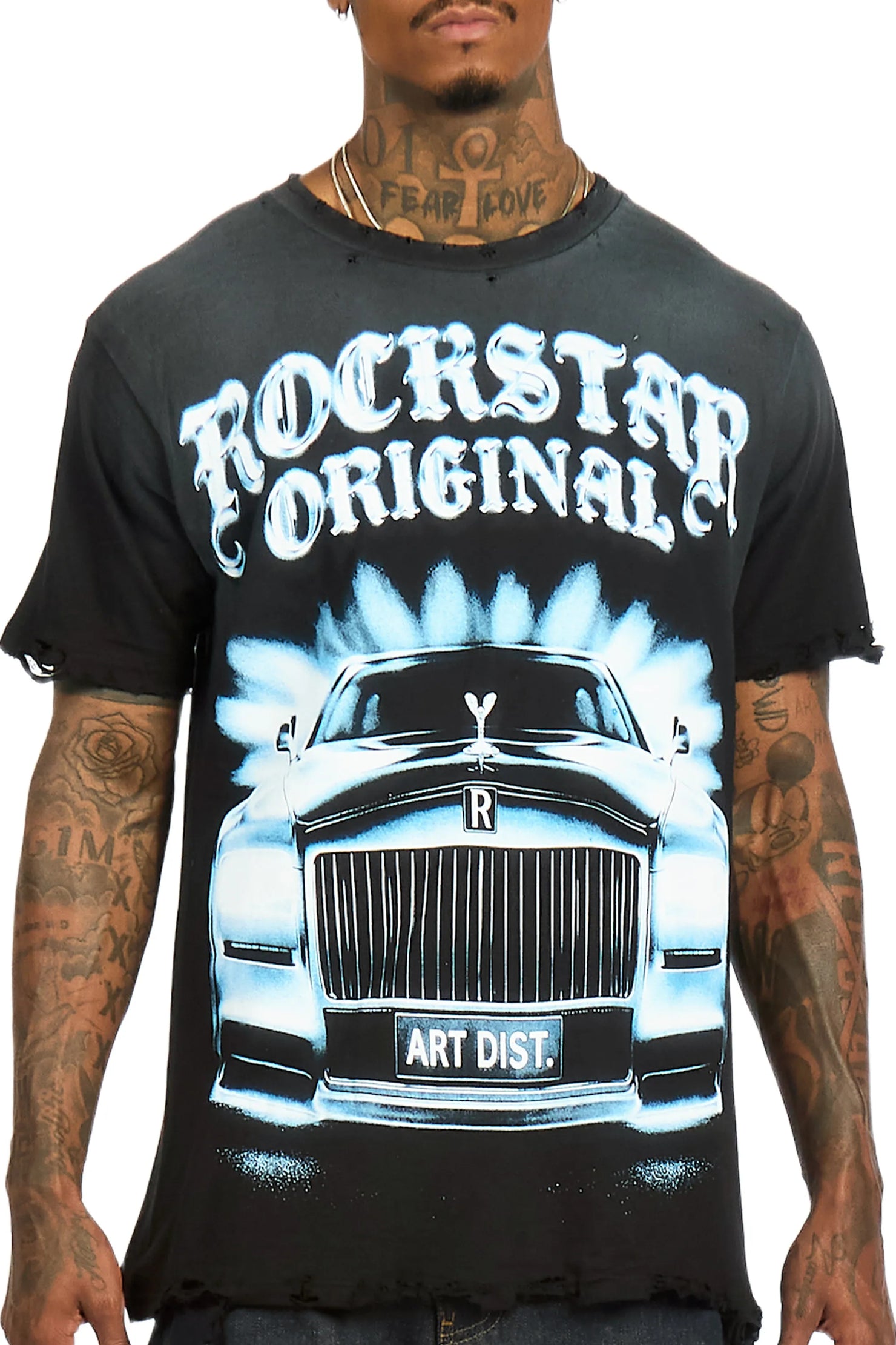 Rolls Black Oversized Graphic T-Shirt