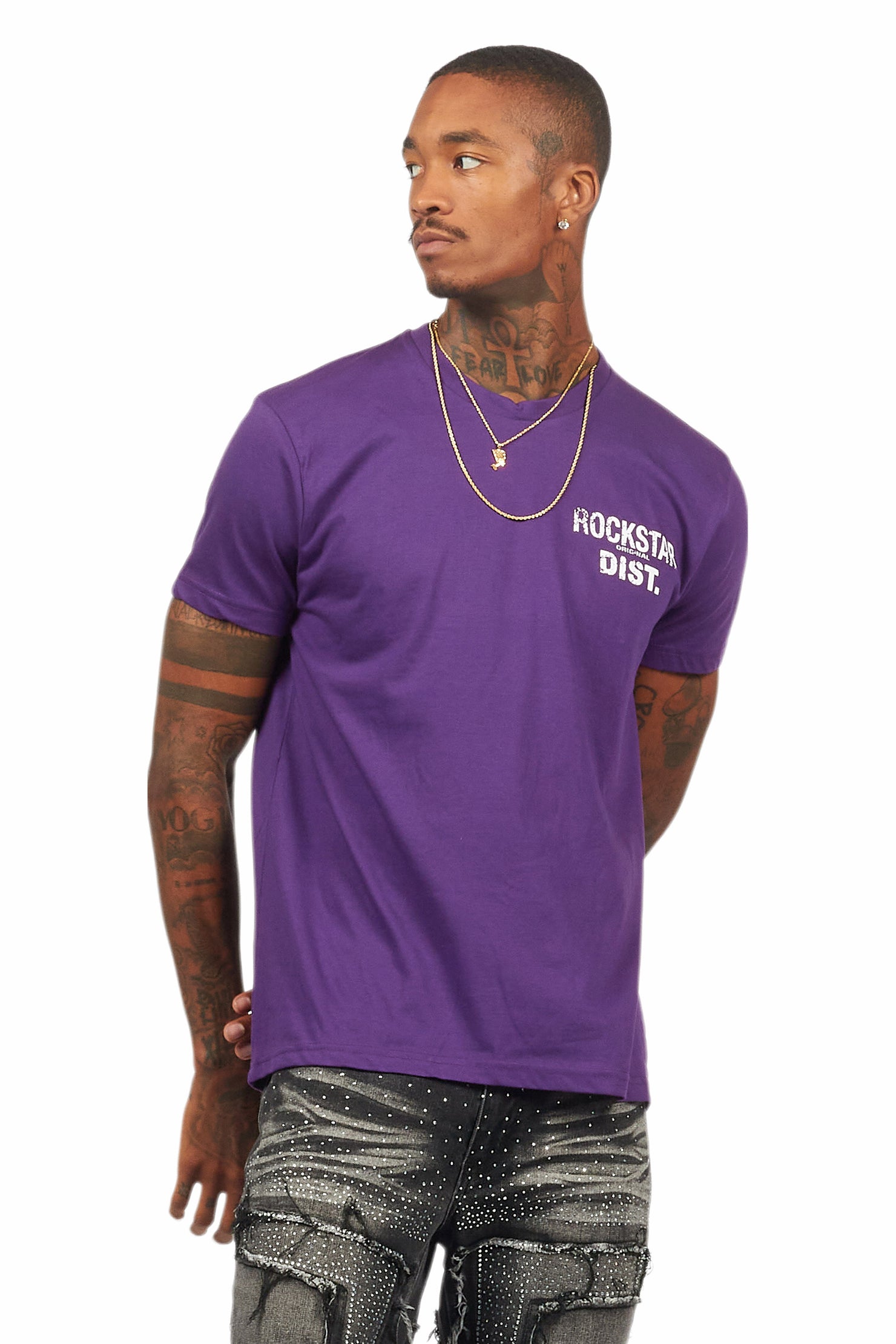 Lake Purple/White Graphic T-Shirt