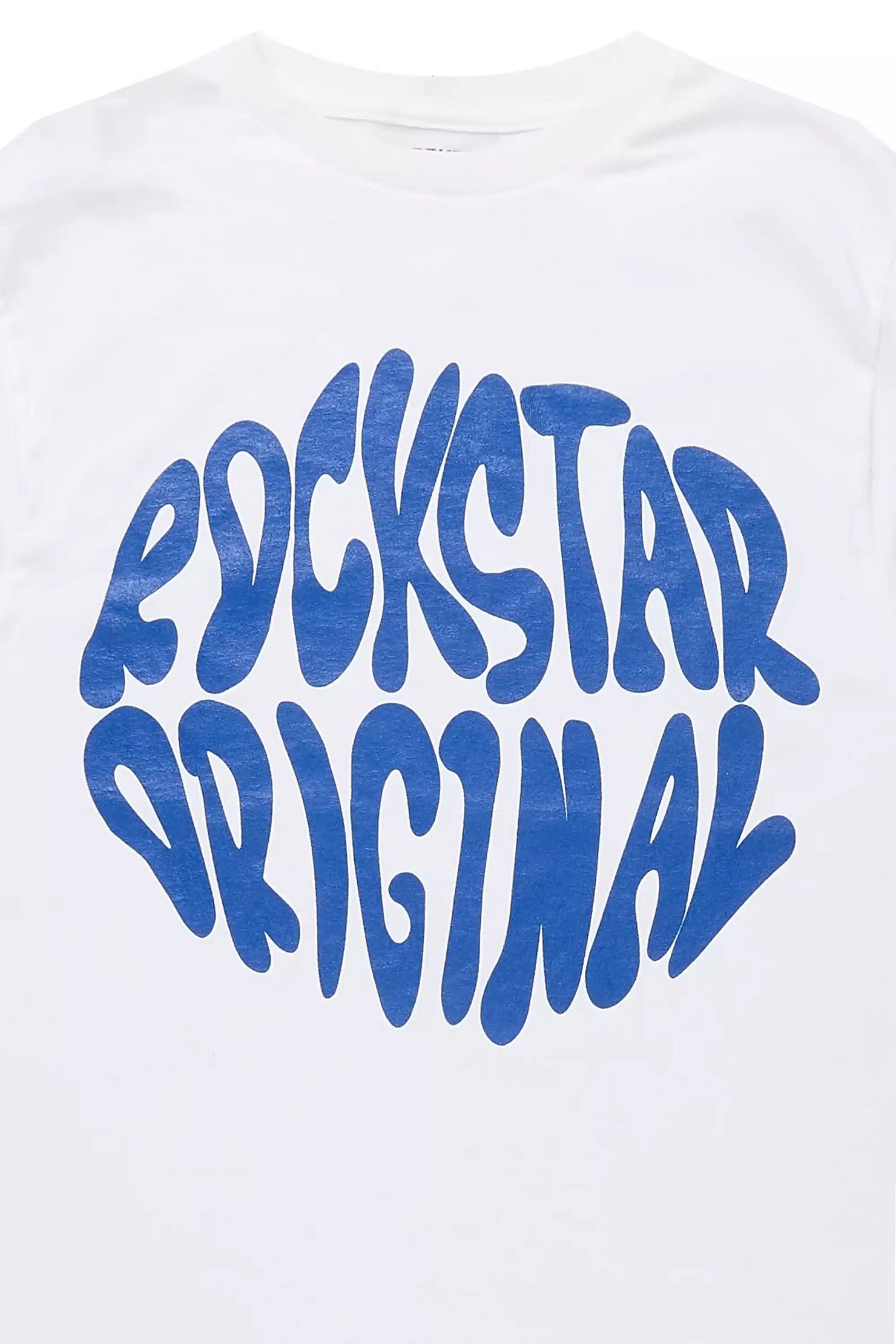 Boys Thierry White/Royal Blue Graphic T-Shirt