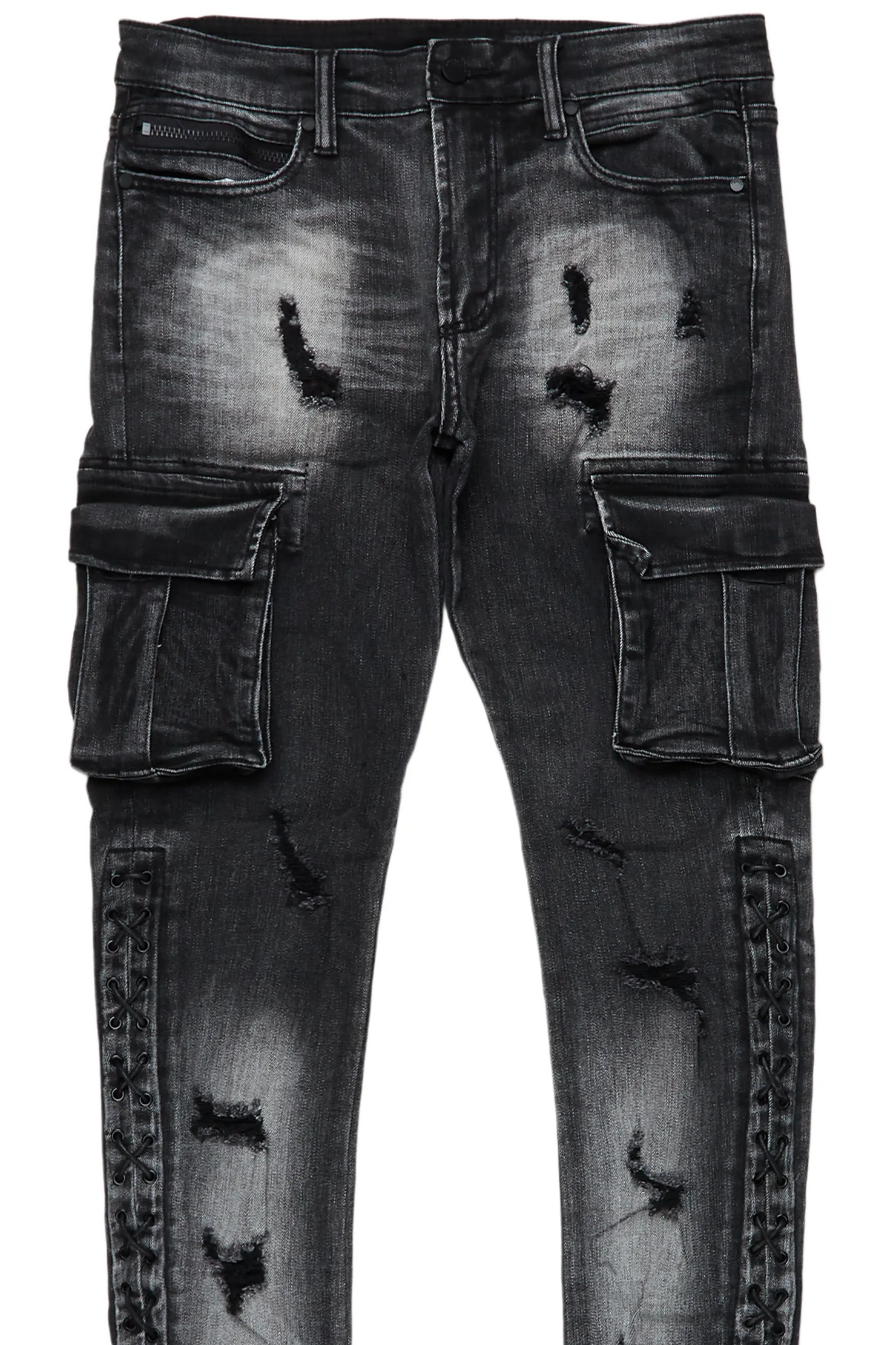 Ronoh Grey Wash Stacked Flare Jean