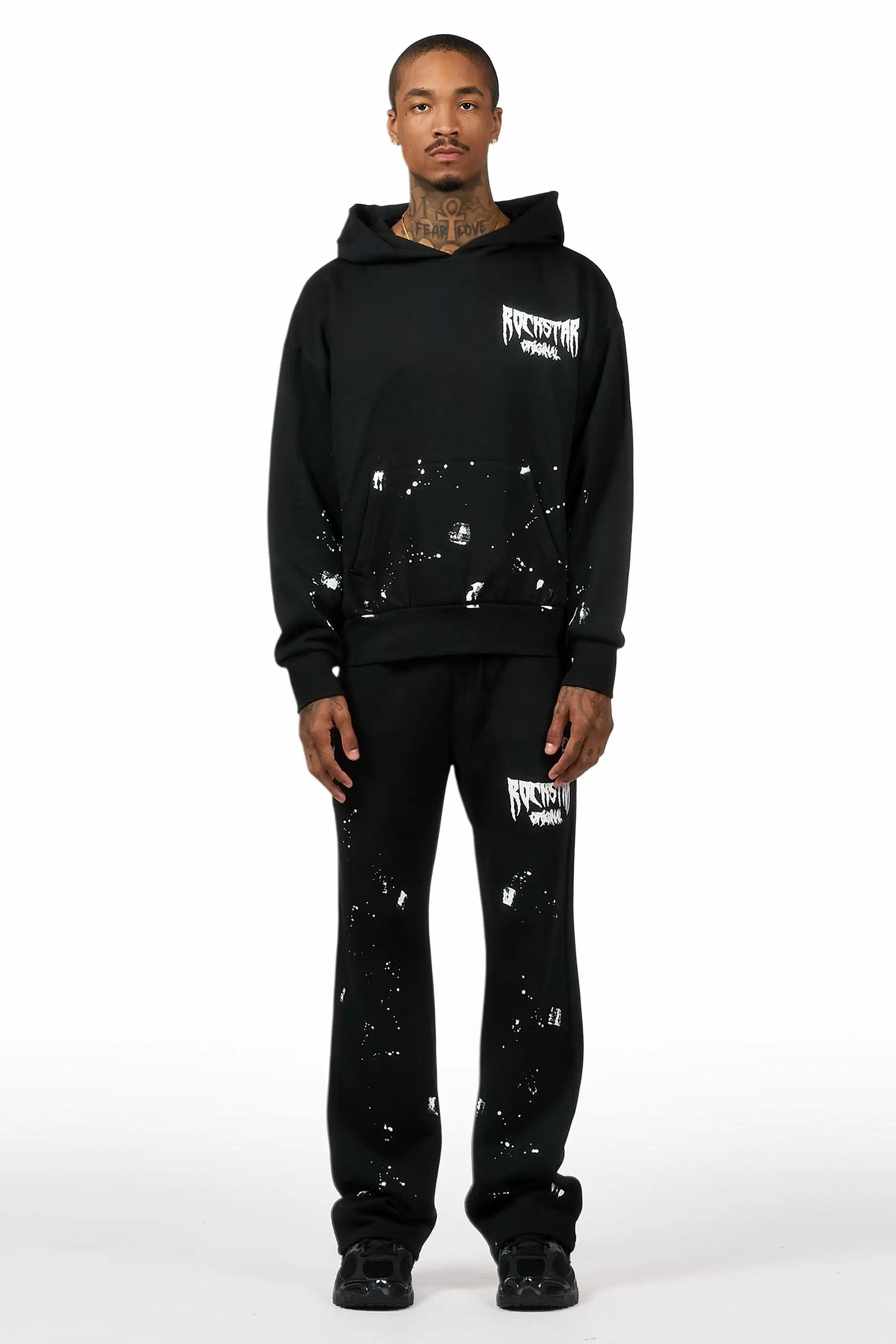 Twinkle 2.0 Black/White Hoodie Relaxed Track Set