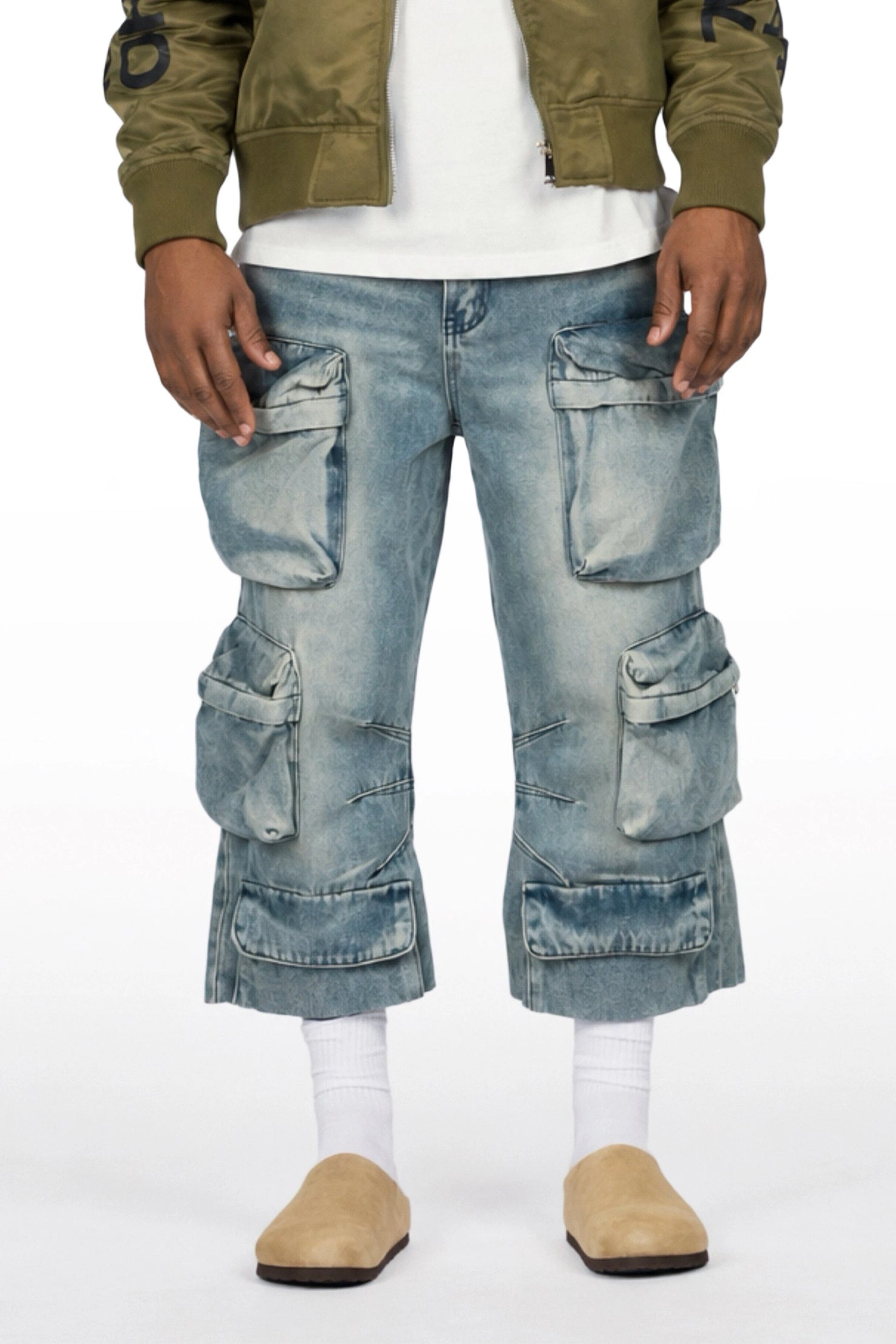 Mahesh Vintage Blue Extra Long Jort