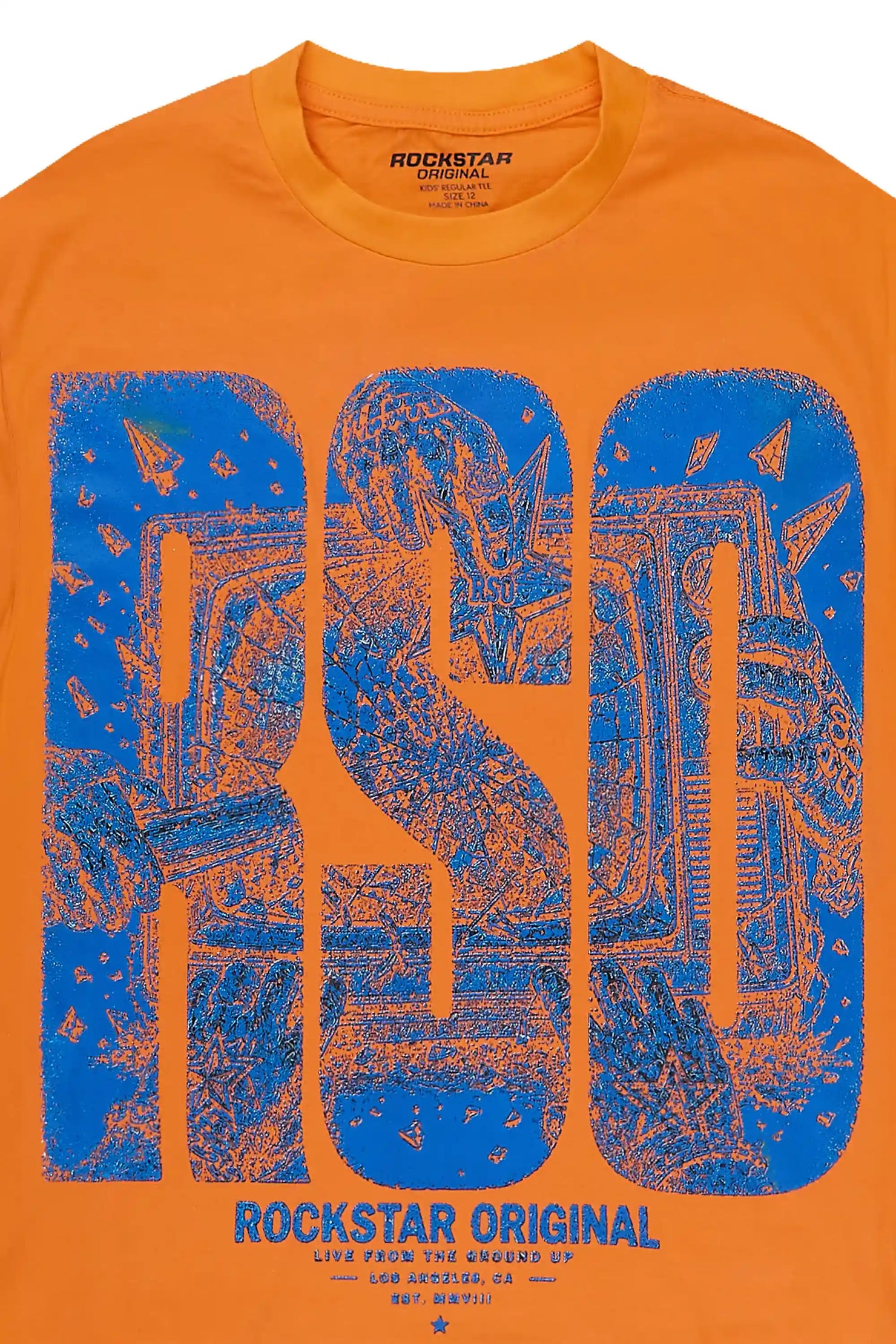 Boys Brando Orange Graphic T-Shirt