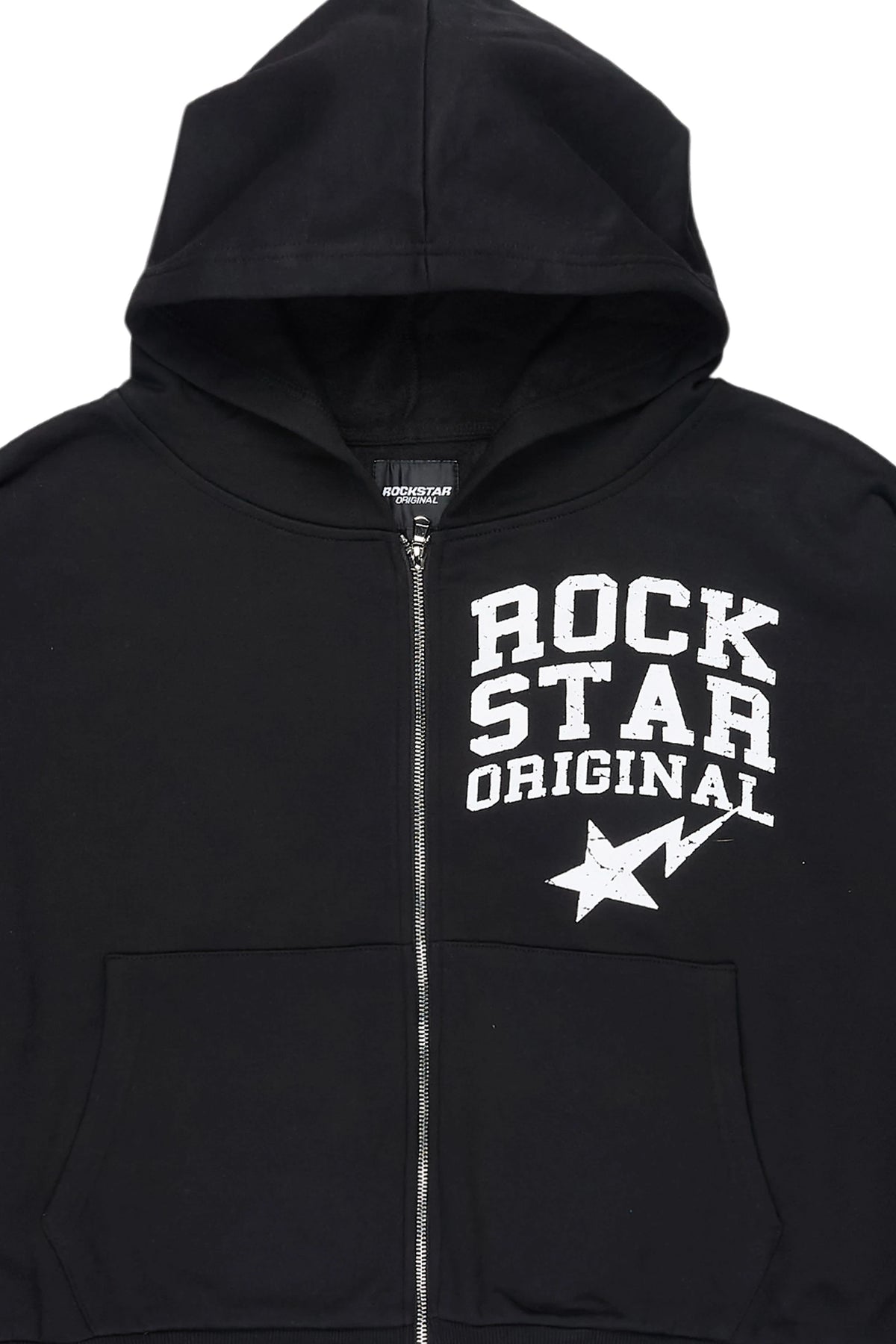 Staple Black Graphic Zip-Up Hoodie