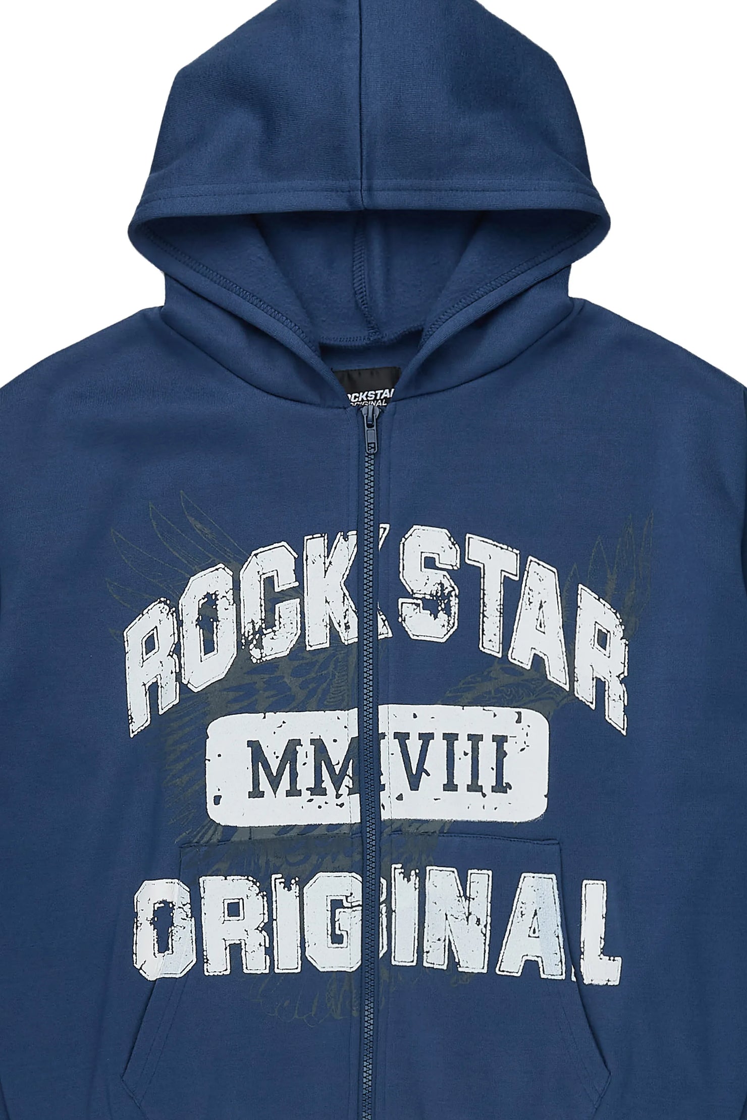 Girls Boryina Navy Zip Up Hoodie