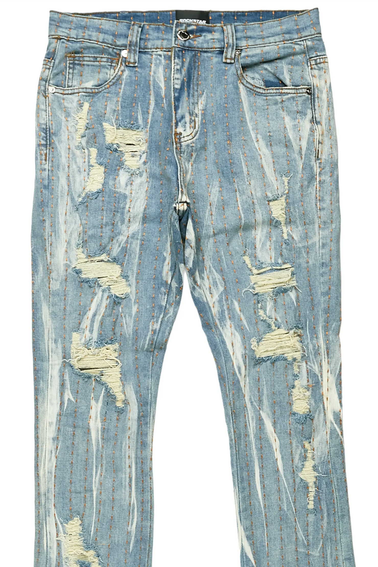 Damir Vintage Blue Stacked Flare Jean