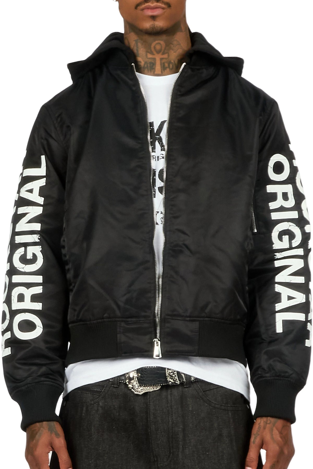Aldrin Black Bomber Jacket