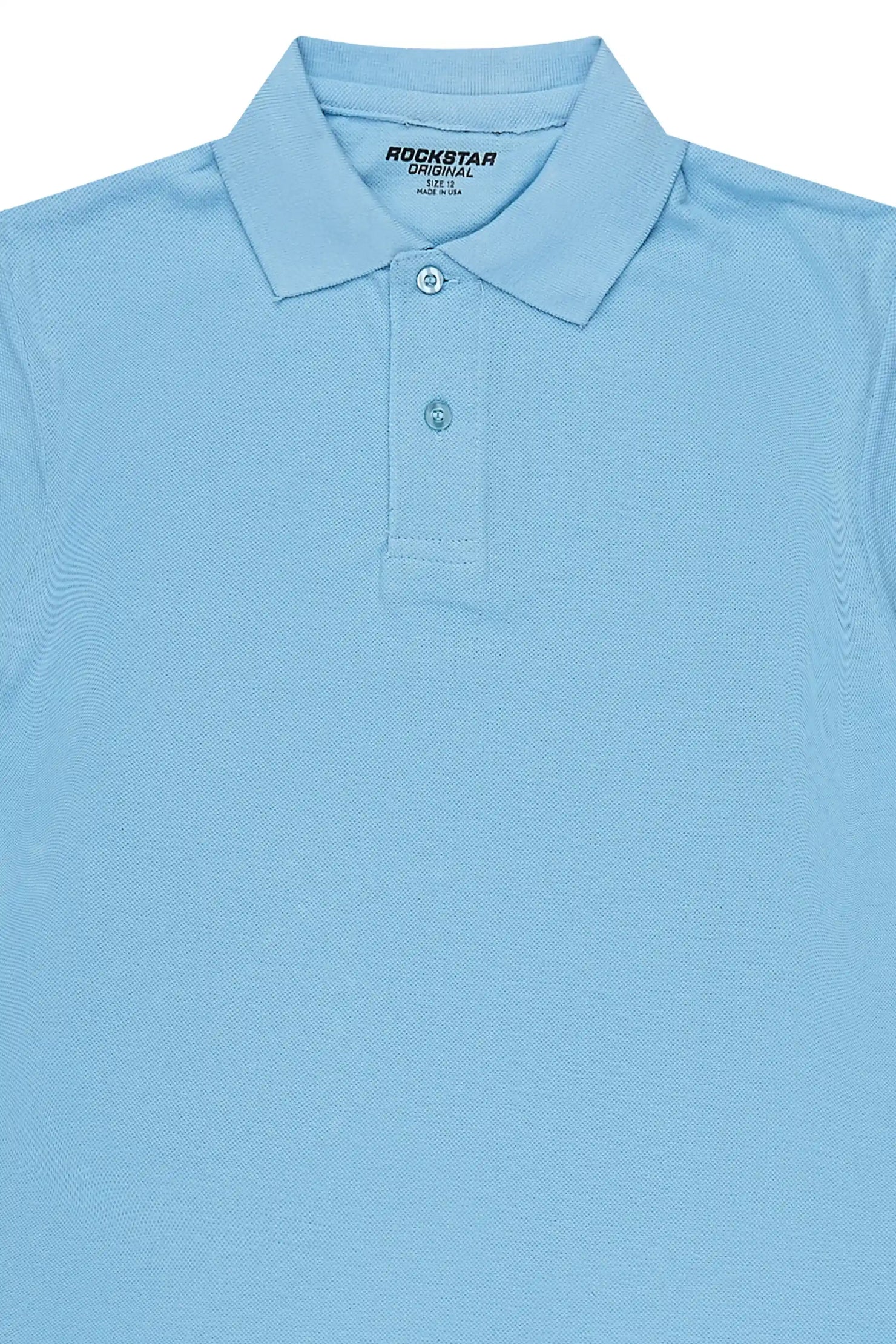 Boys Romeo Light Blue Grey Polo
