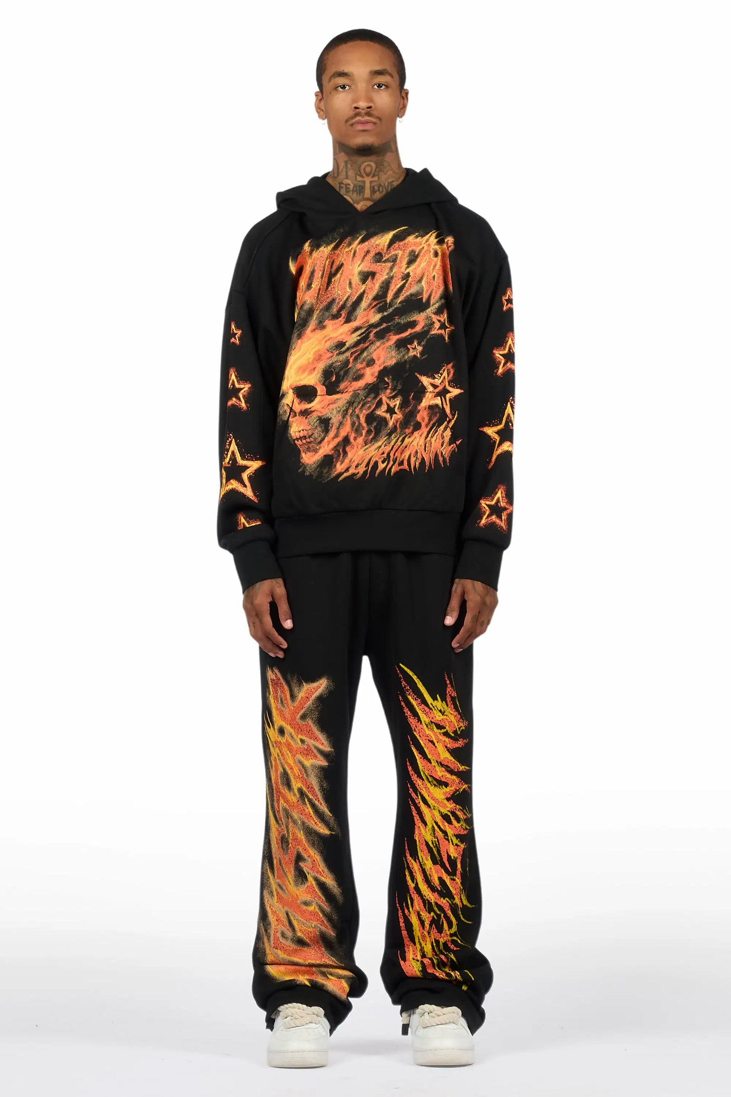 Jantra Black Hoodie/Baggy Pant Track Set
