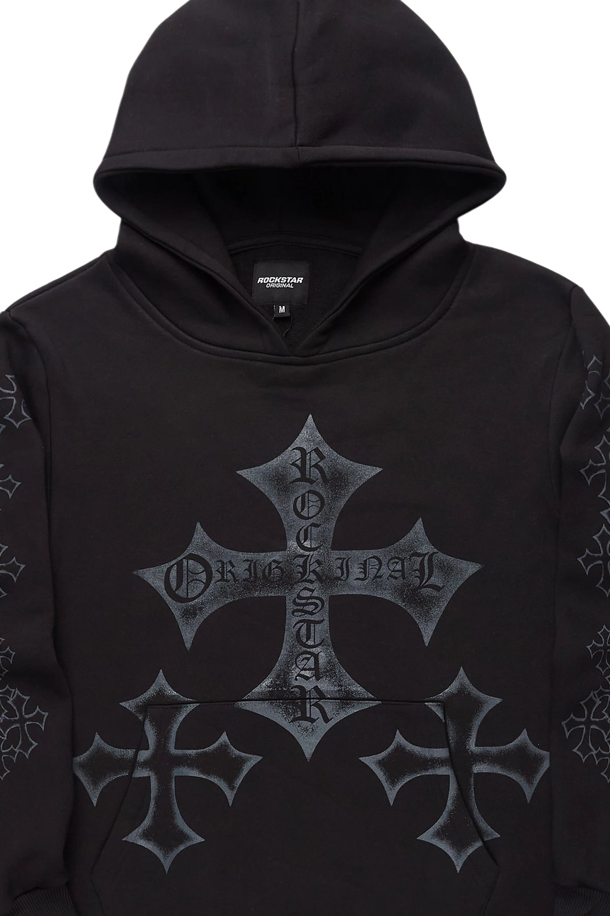 Marzion Black Graphic Hoodie