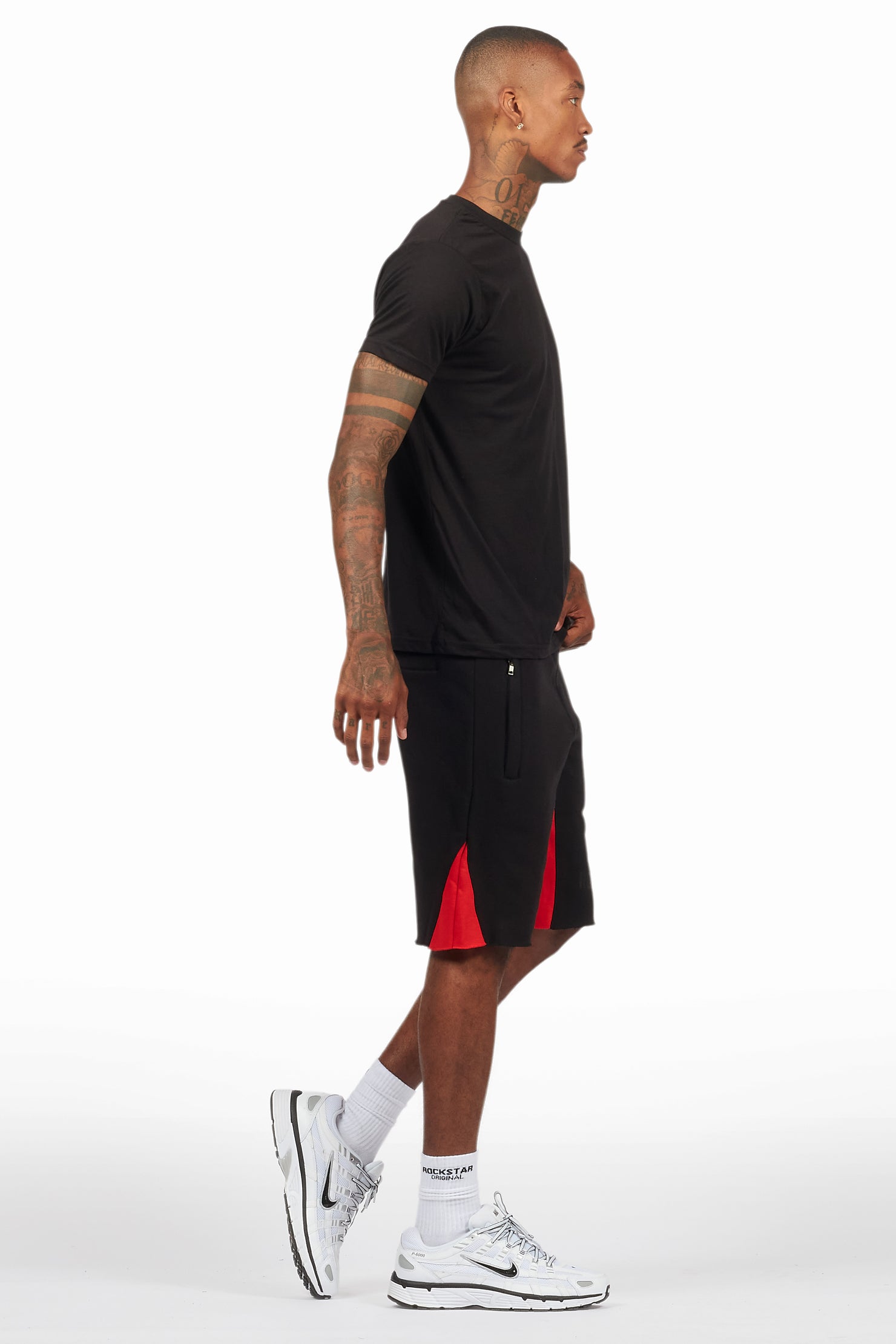 Sana Black Relaxed T-Shirt/Short Set