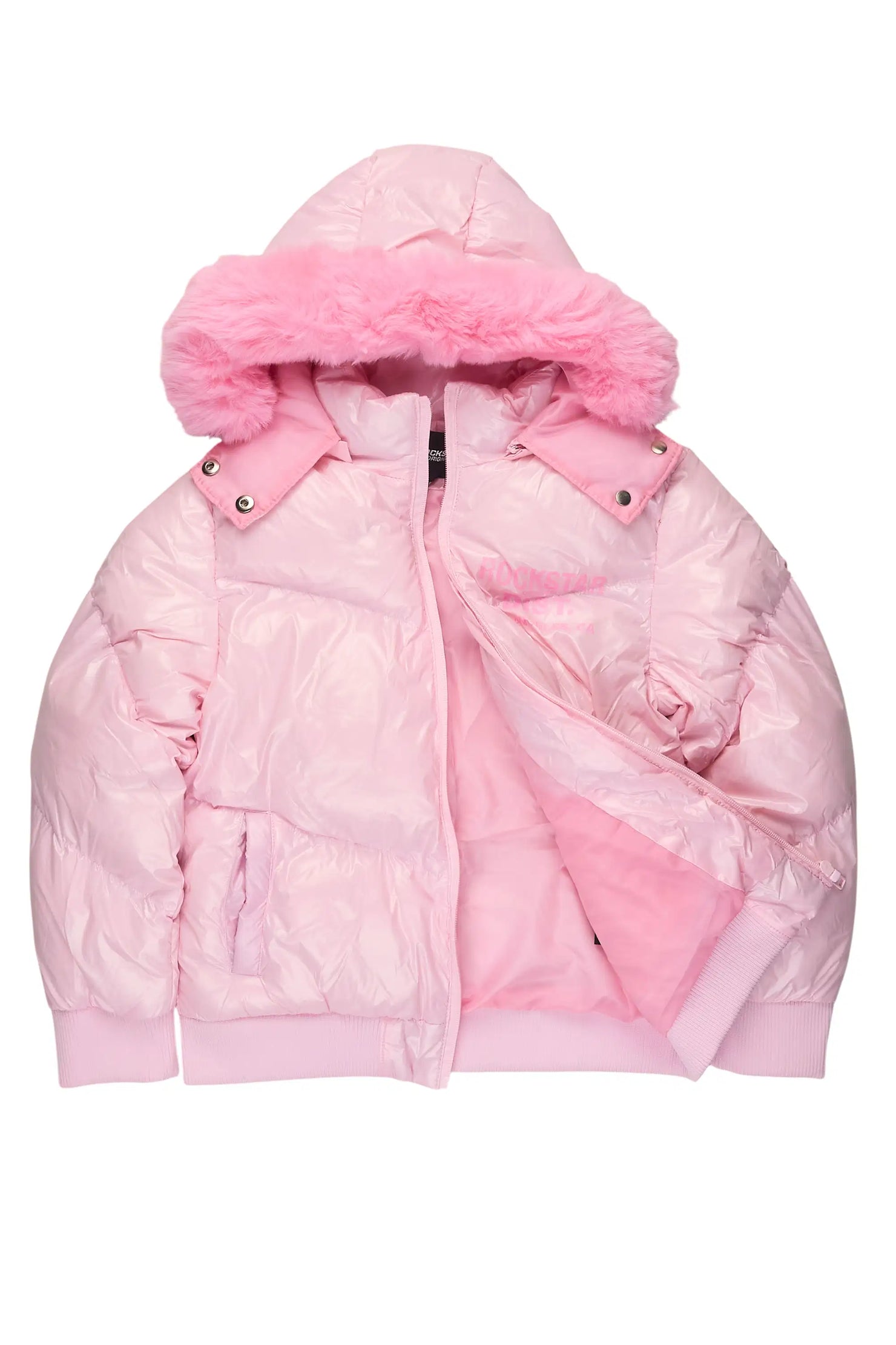 Girls Moncia Pink Puffer Jacket