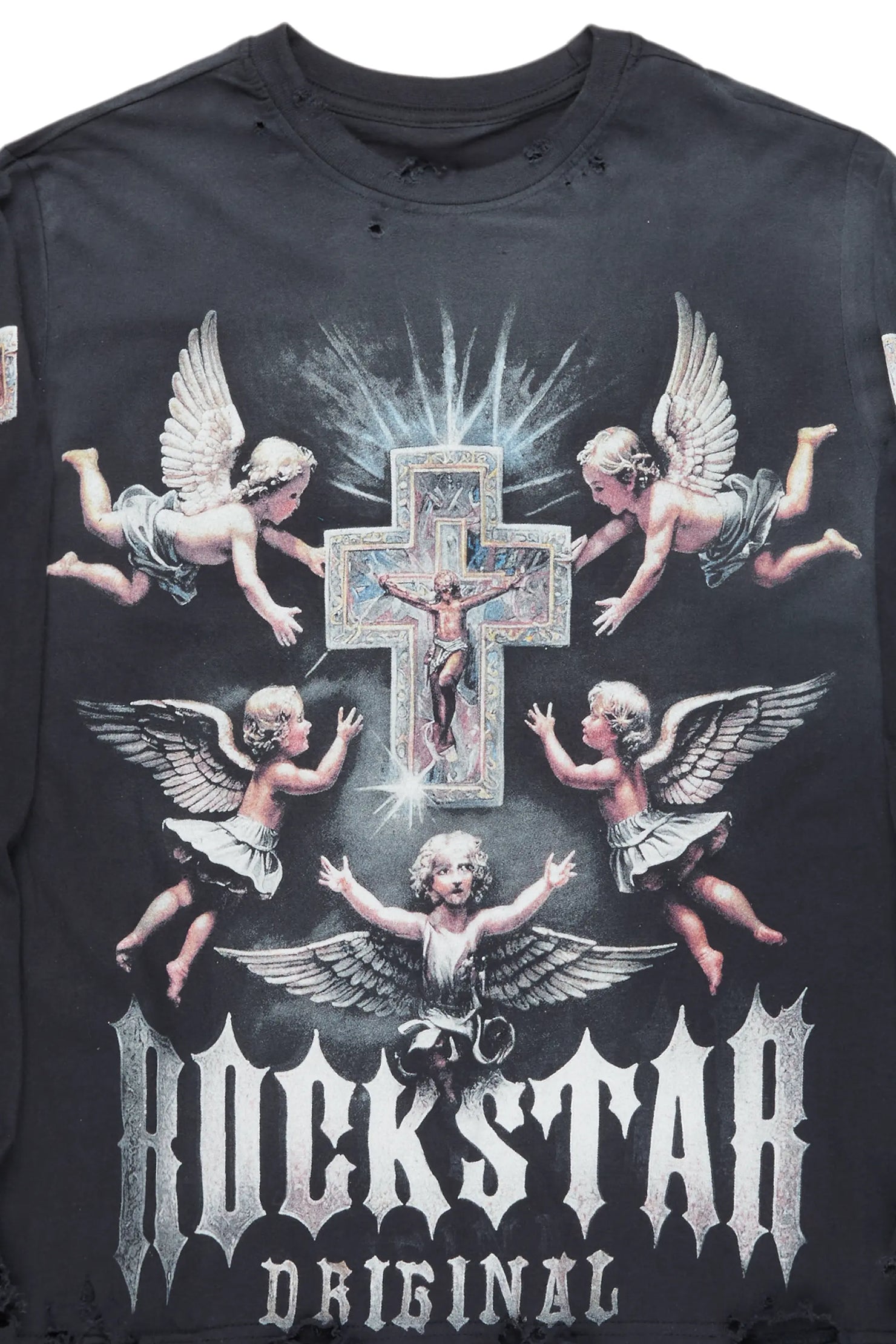 Adem Black Long Sleeve Graphic T-Shirt