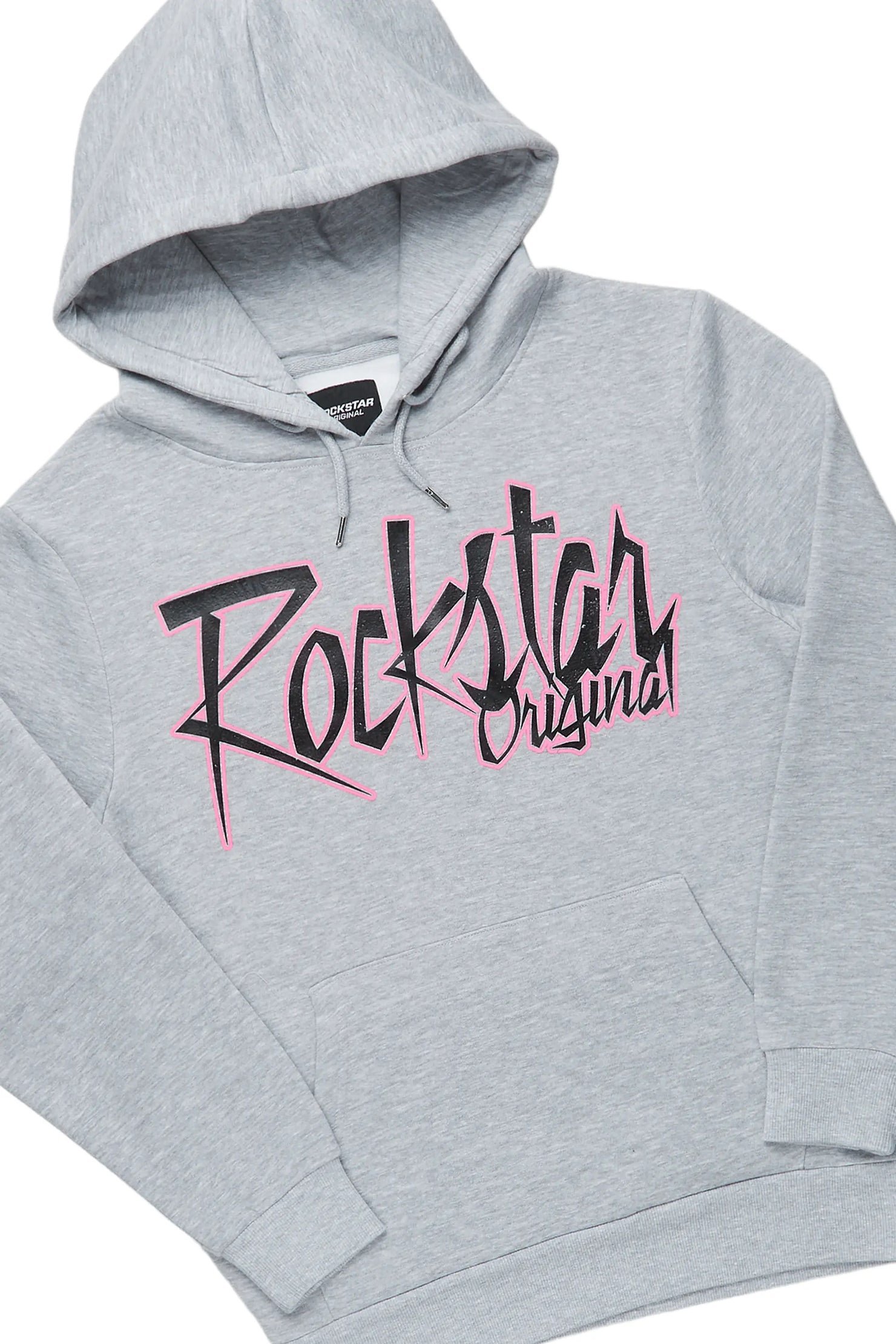 Kalibre Heather Grey/Black Hoodie/Stacked Flare Pant Set