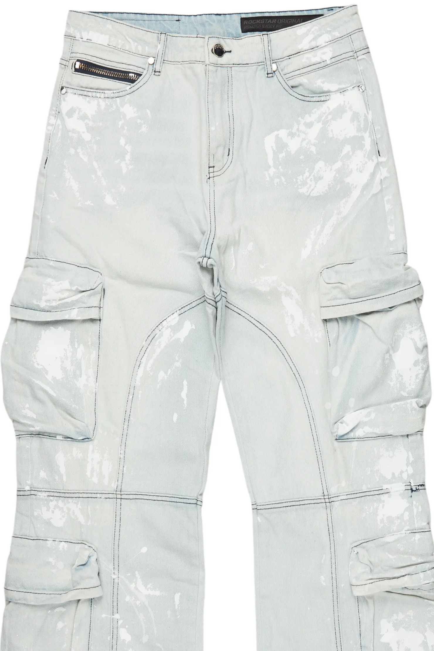 Alary Painter Blue Baggy Fit Cargo Jean