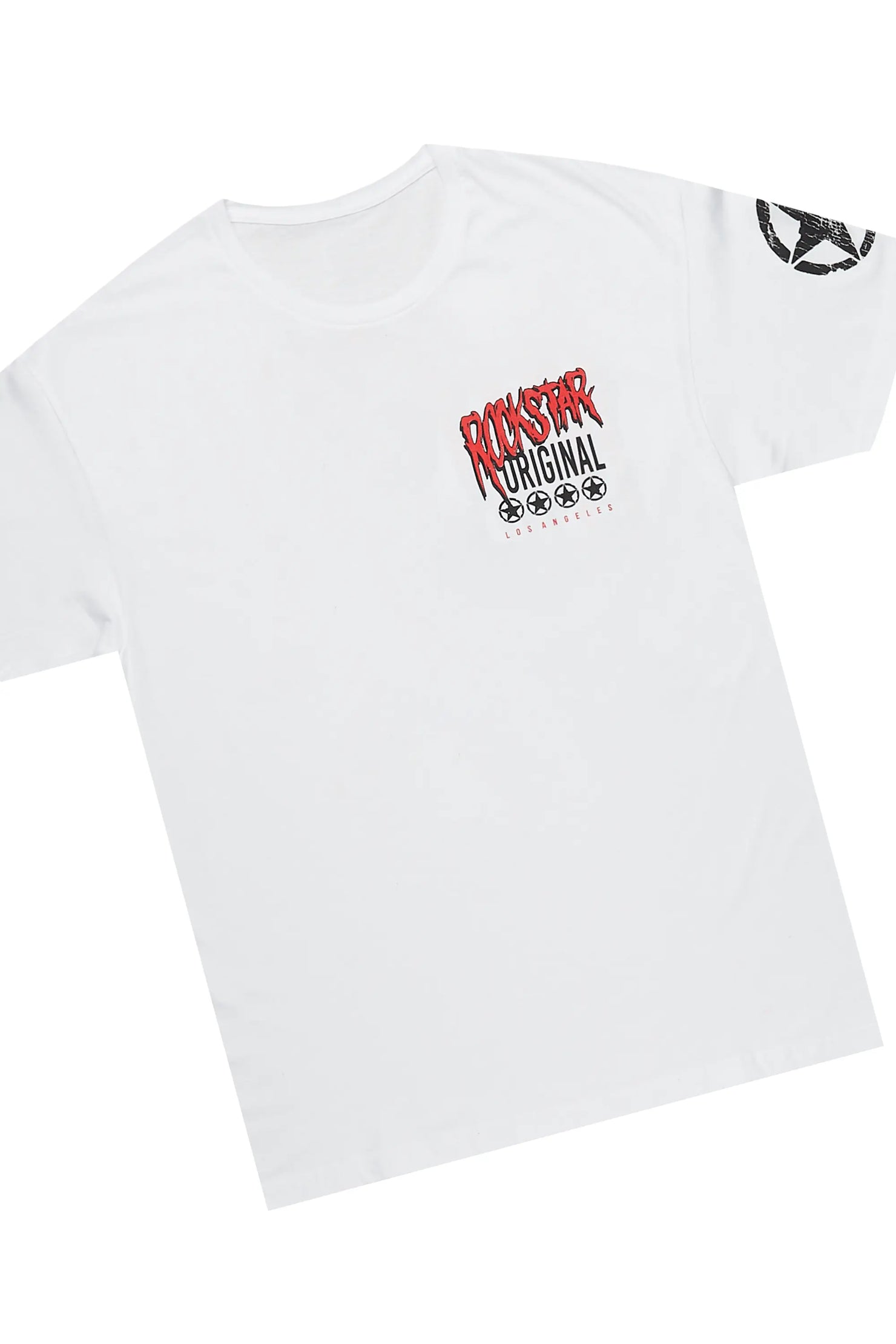 Wizzurd White/Grey T-Shirt/Stacked Flare Pant Set