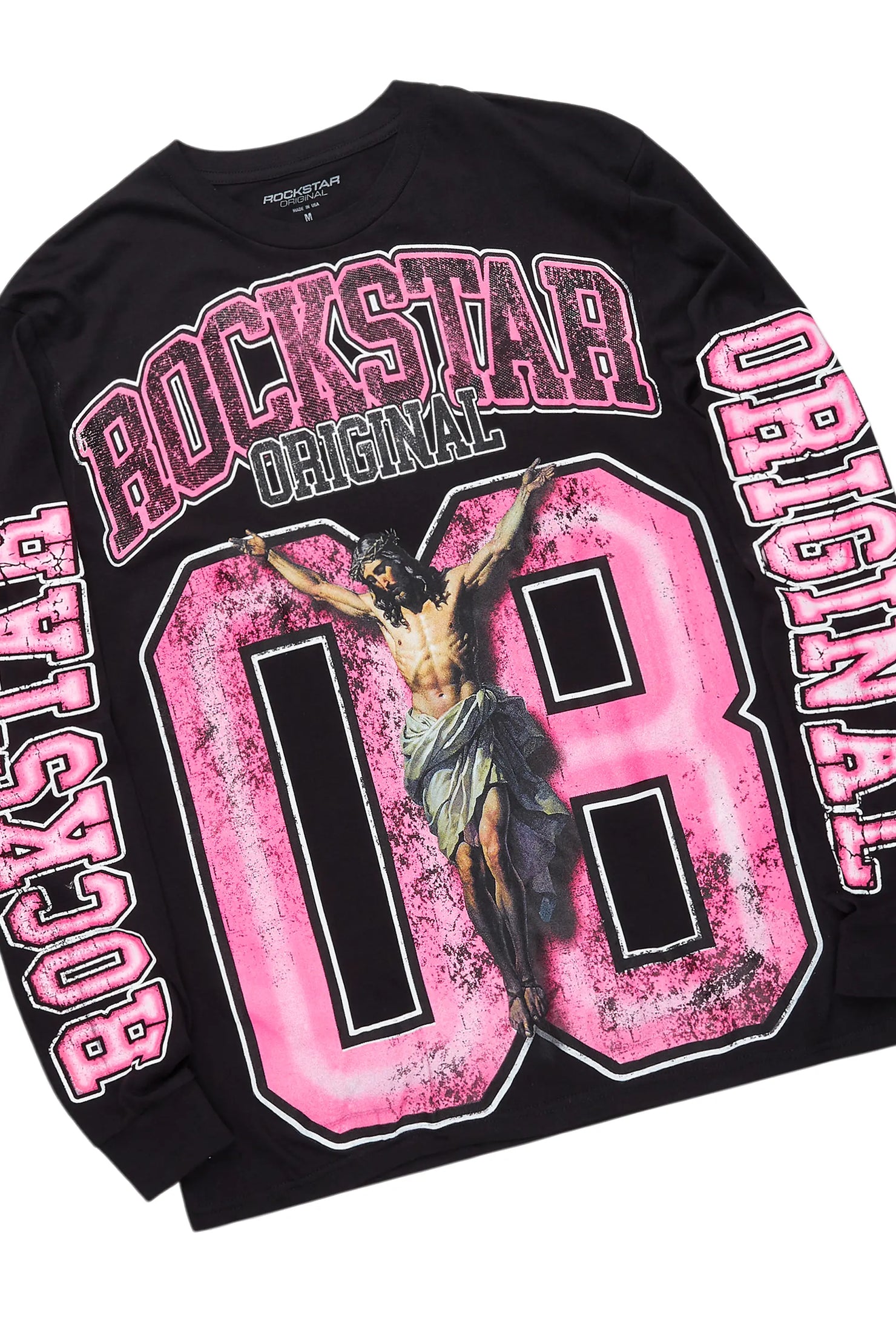 Fields Black Long Sleeve T-Shirt & Quatz Stacked Flare PU Jean Bundle