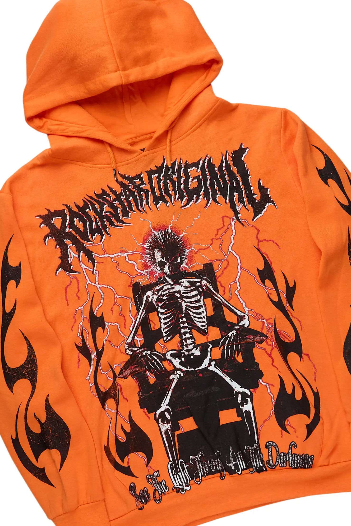 Deathrow Orange/Black Hoodie/Stacked Track Pant Set