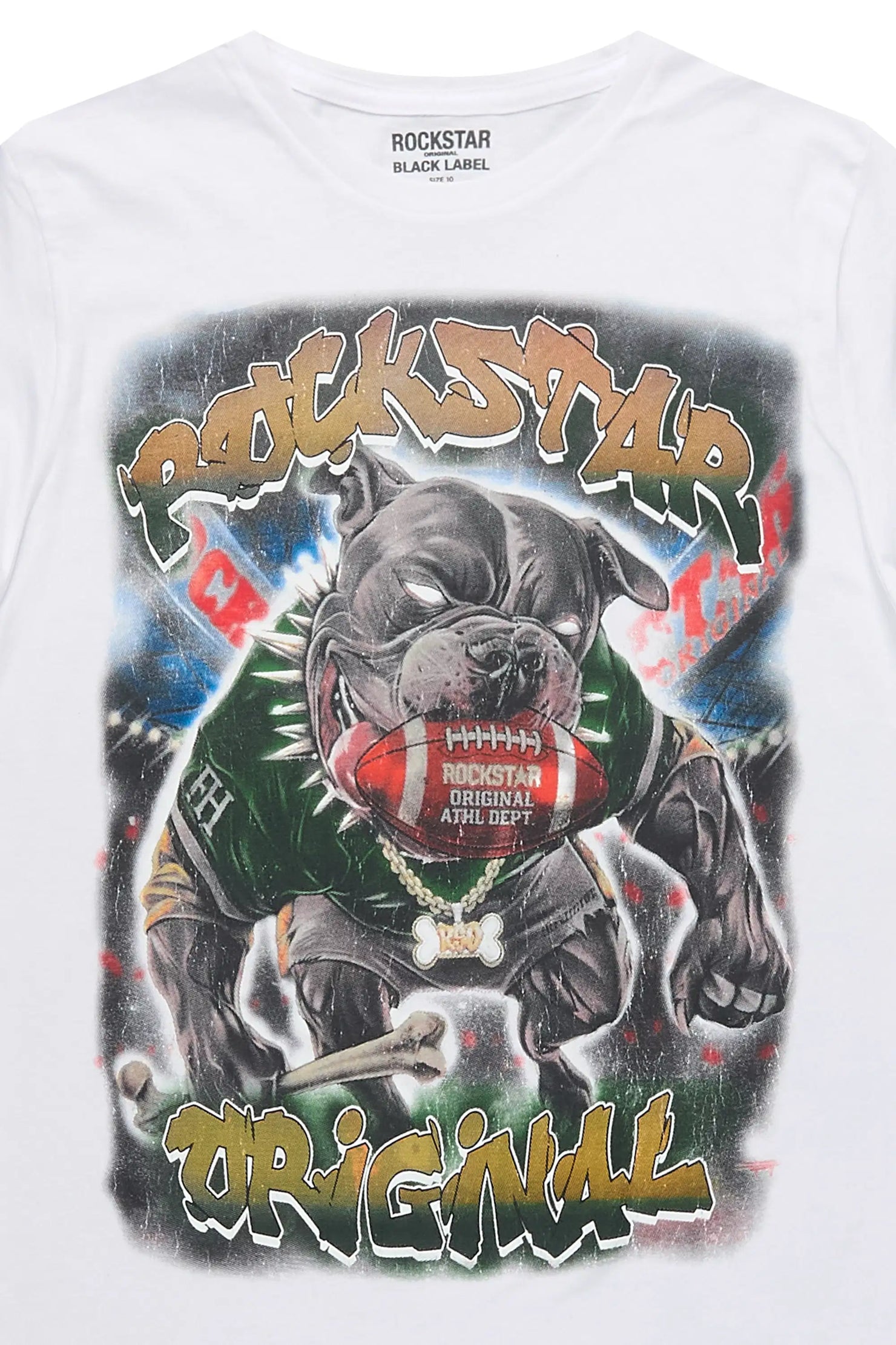 Boys Bragix White Graphic T-Shirt