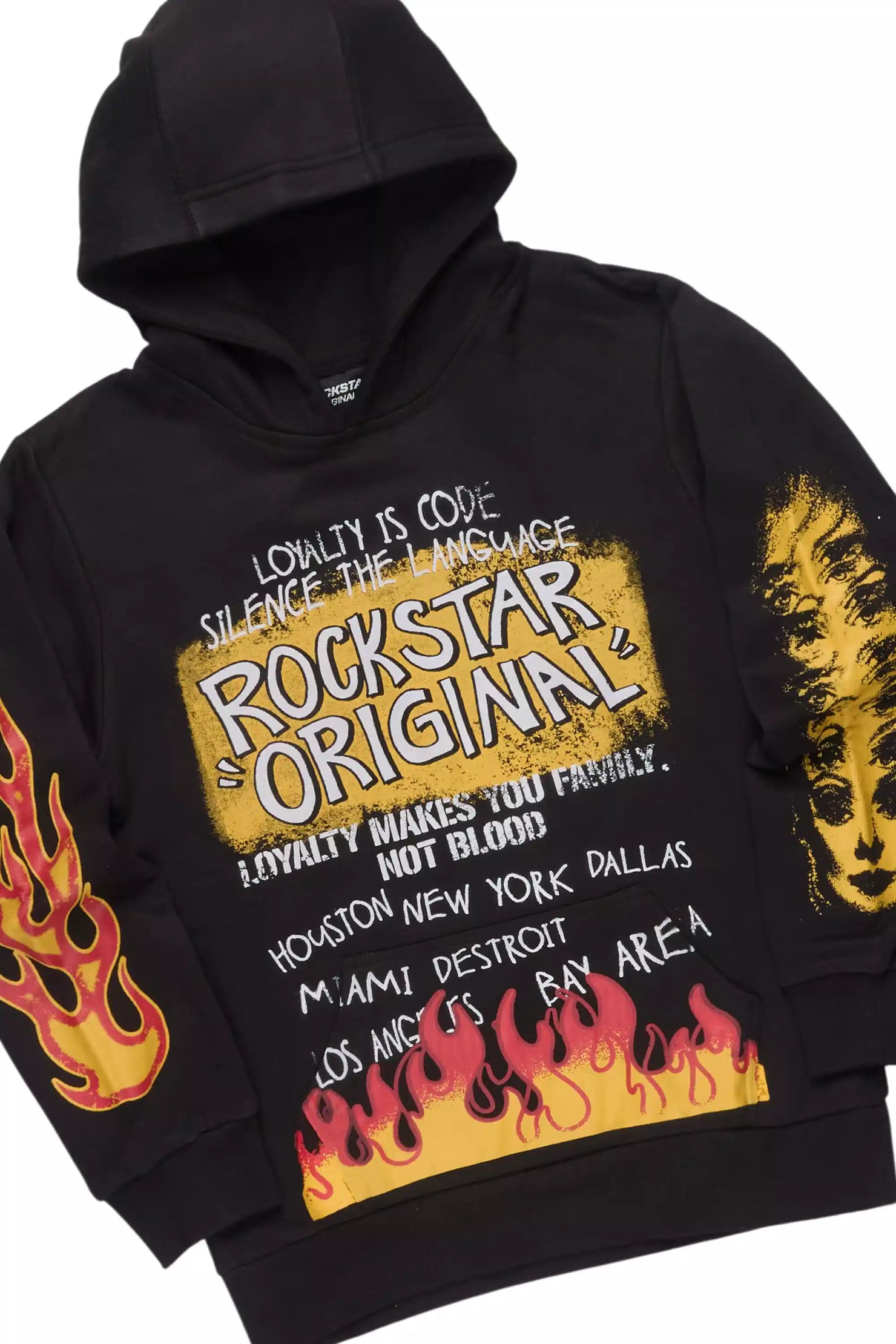 Boys Beno Black/Yellow Flare Stacked Track Set