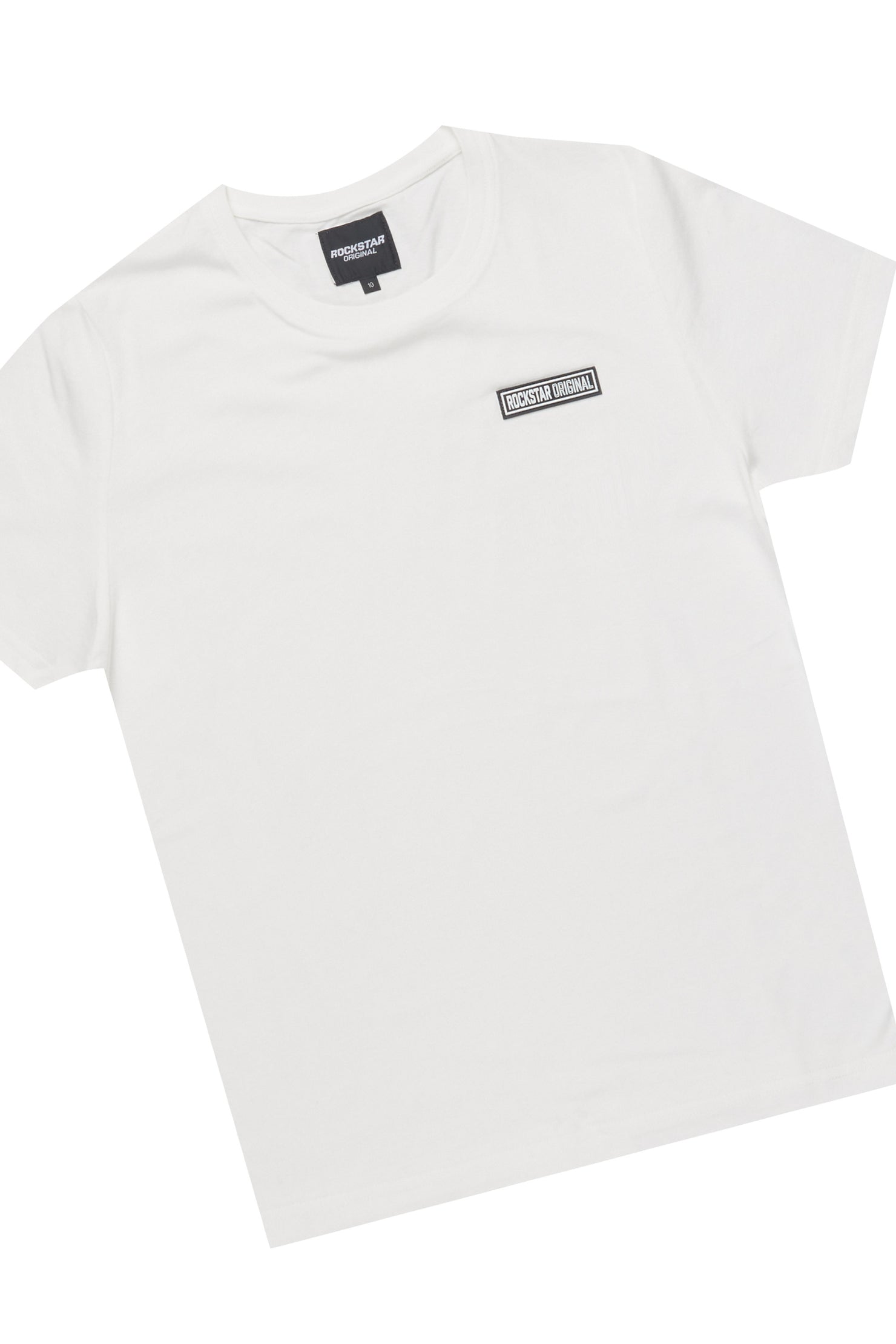 Boys Zayn White/Beige Graphic Short Set