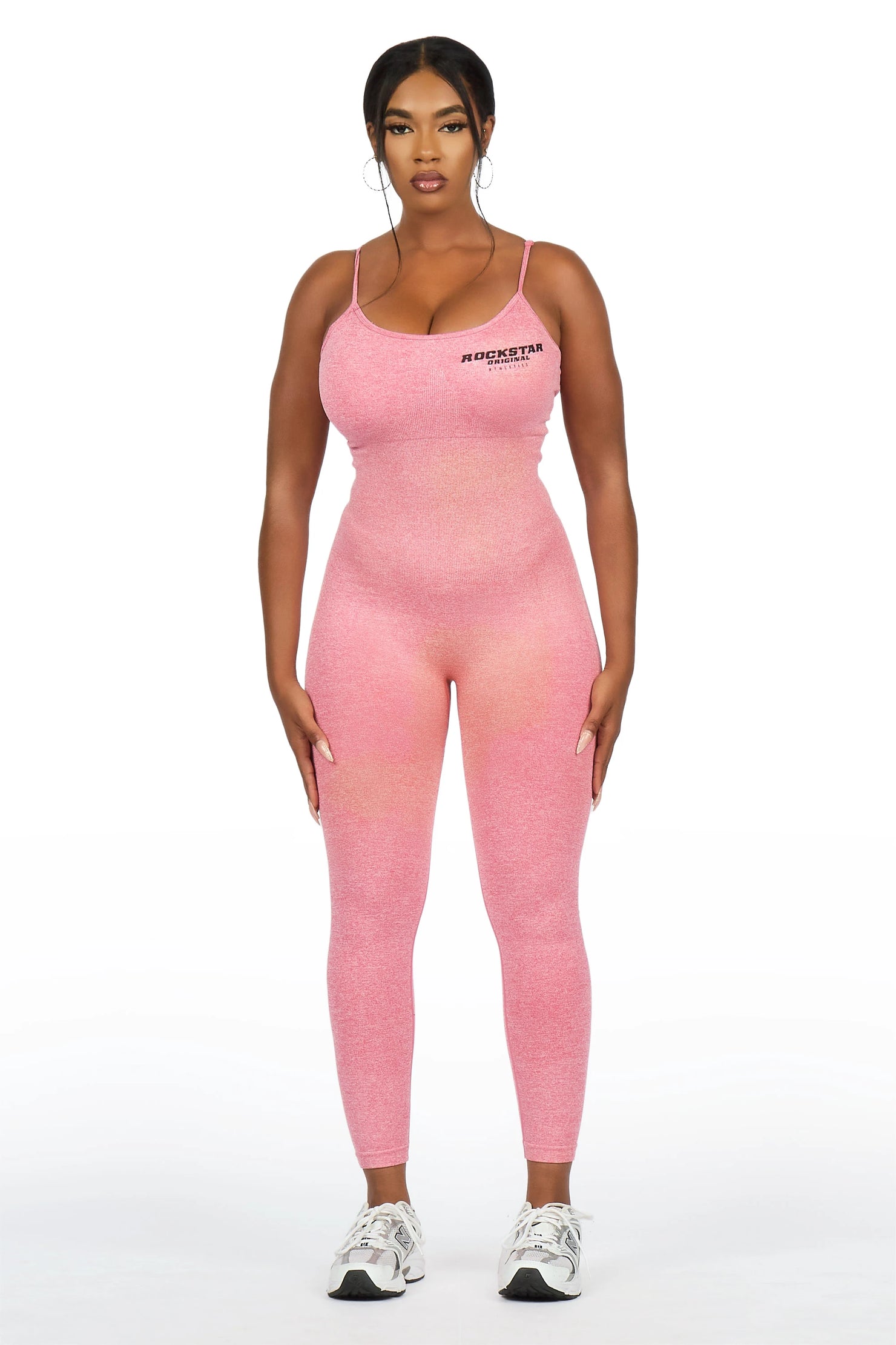 Lashona Pink Active Tank Jumpsuit