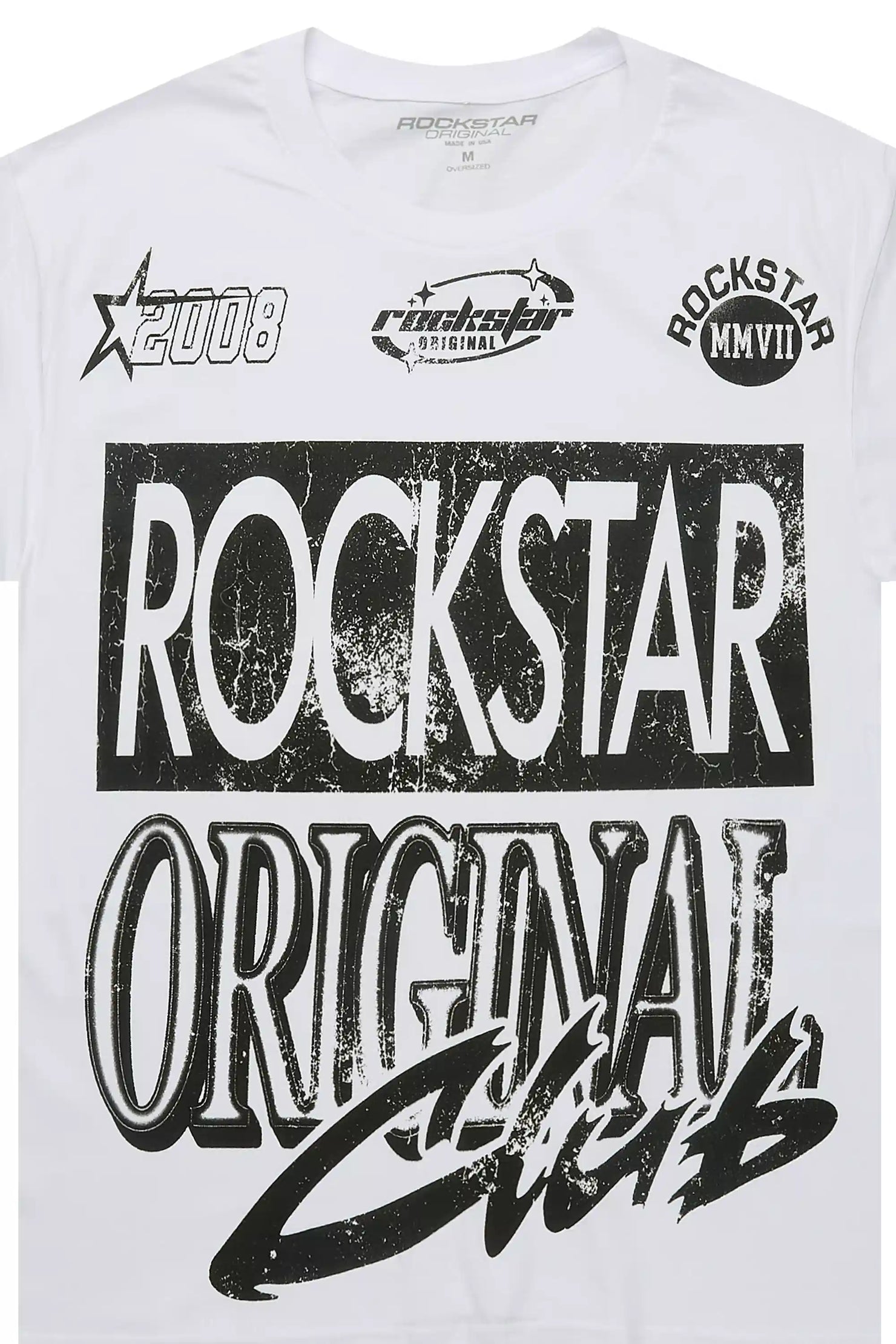 Rylok White/Black Oversized Graphic T-Shirt