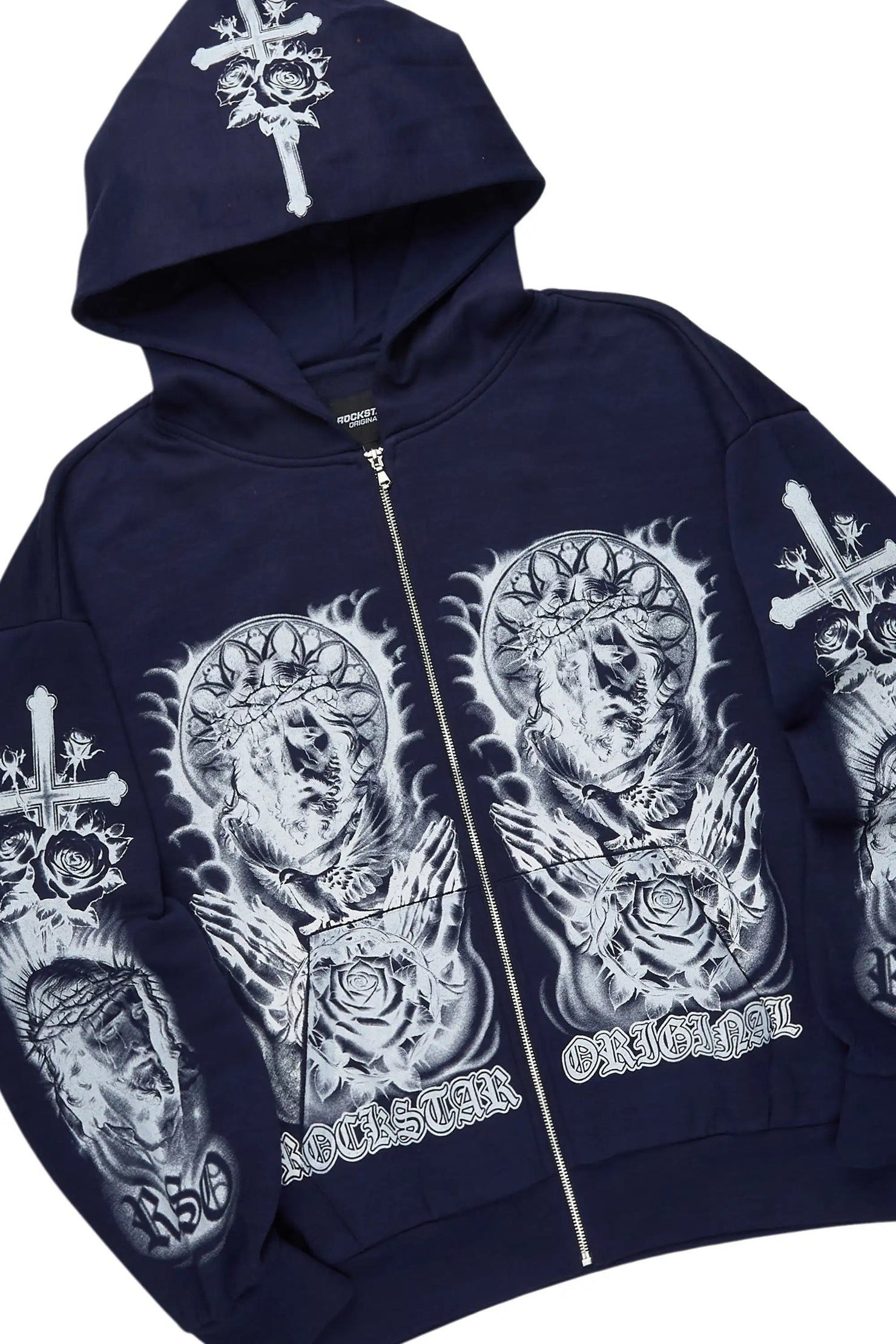 Blasted Navy/White Hoodie/Baggy Pant Track Set