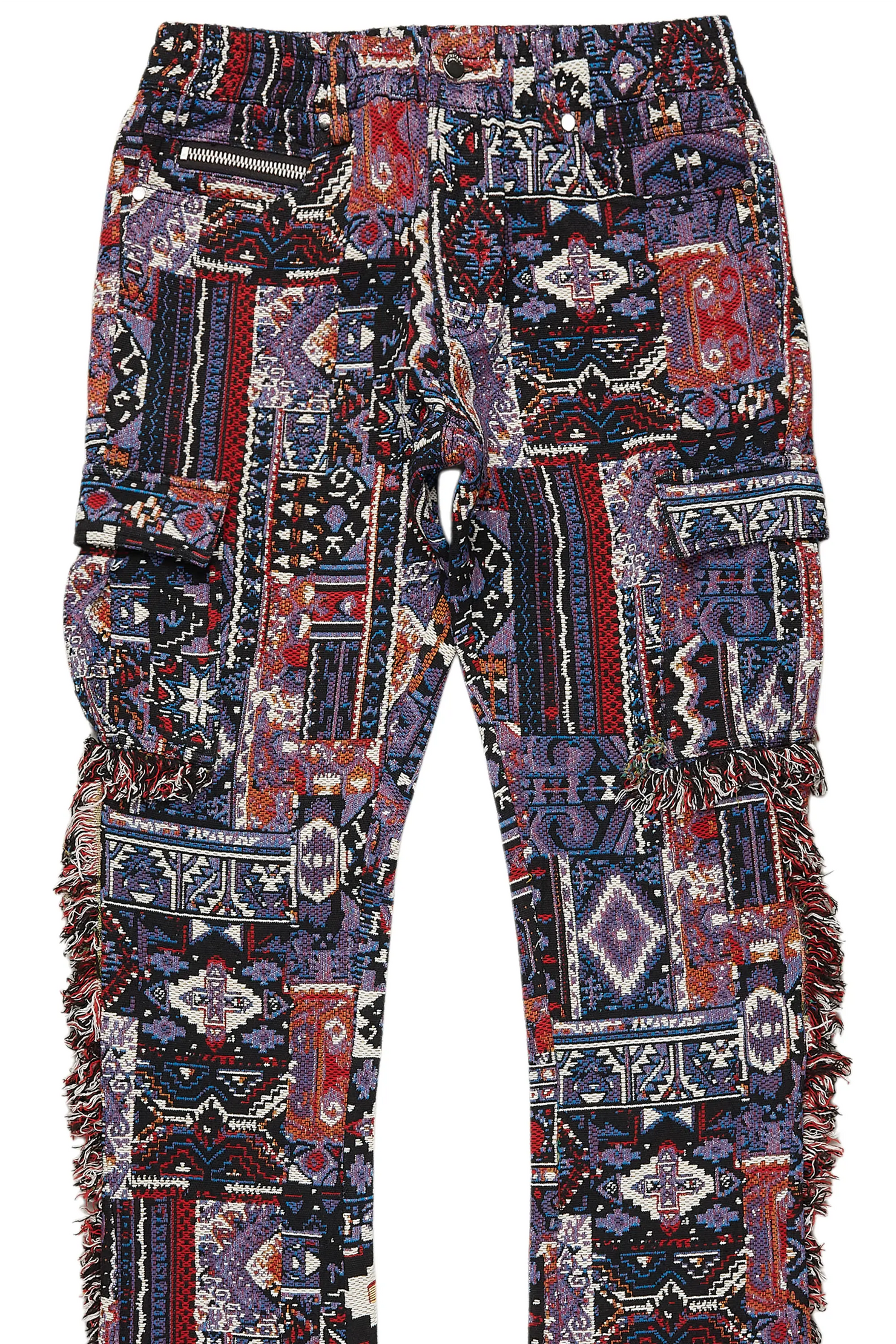 Ayami Purple Slim Tapestry Flare Jean