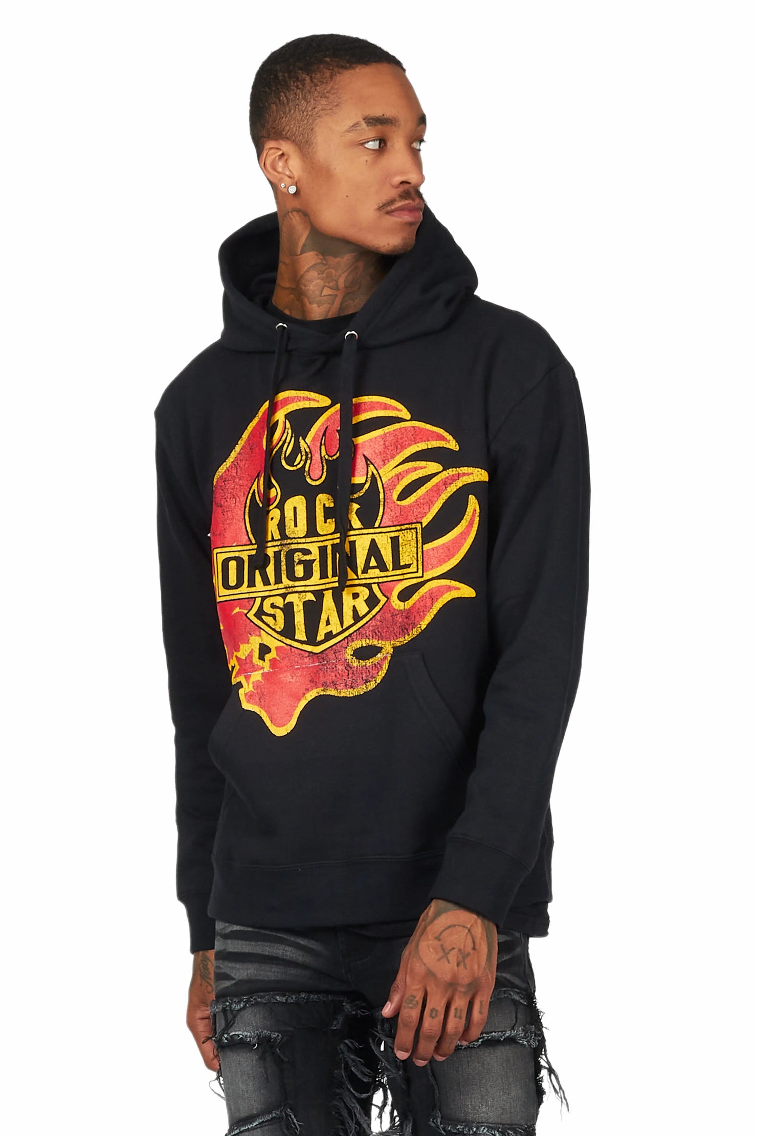 Station Black Graphic Hoodie