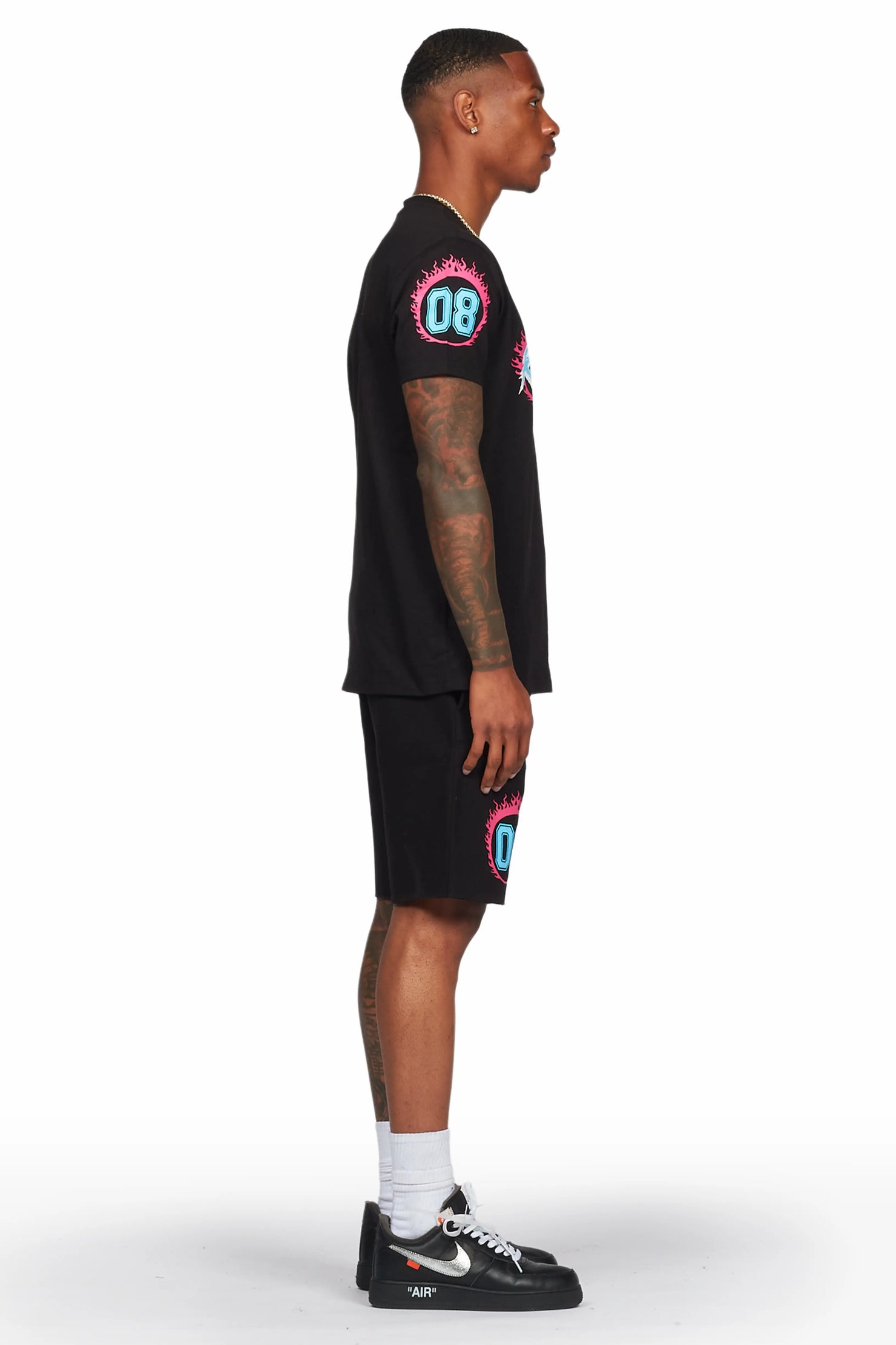 Draven Black T-Shirt/Short Set