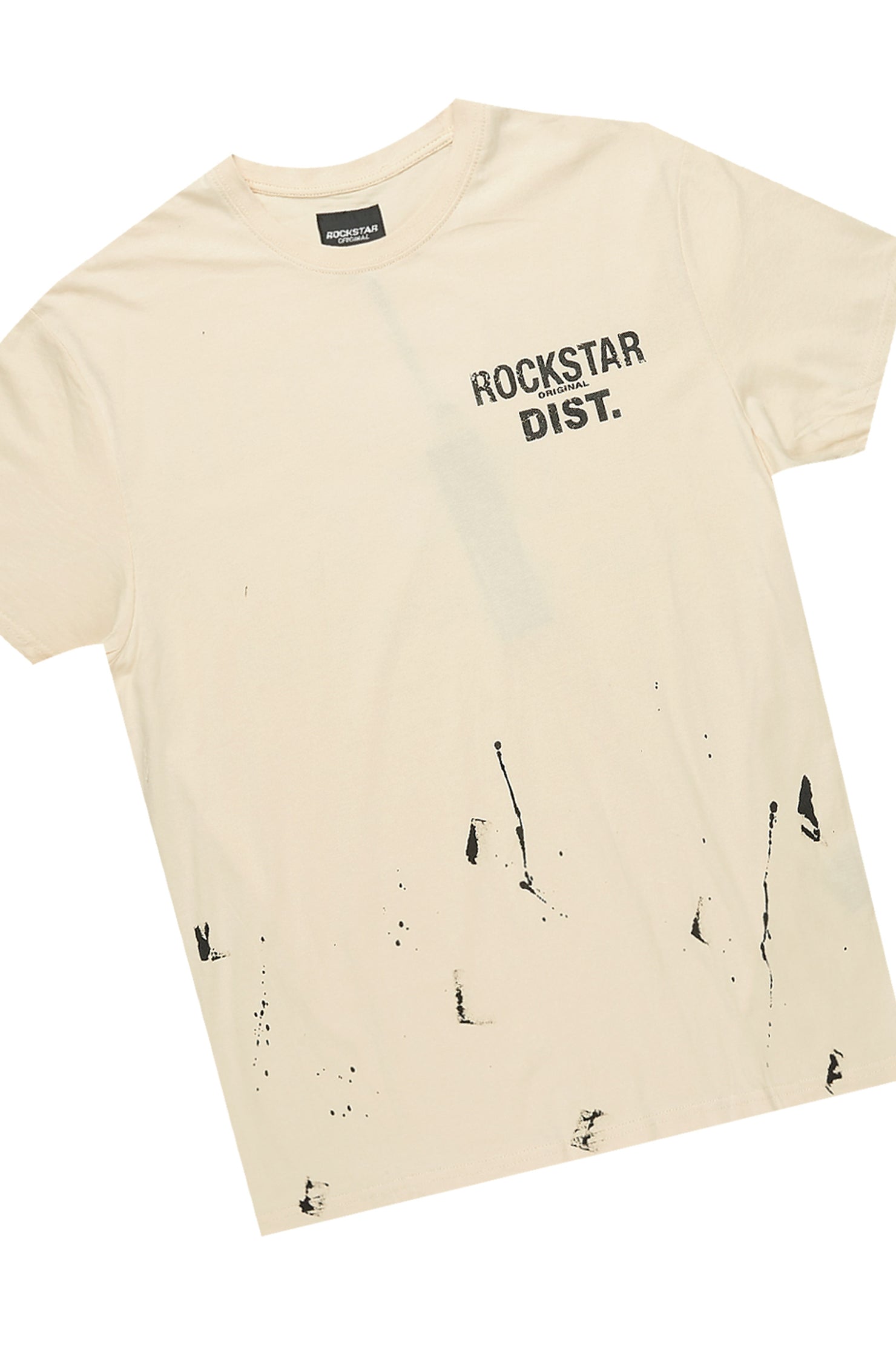 Raffer Beige/Black T-Shirt Cargo Shorts Set